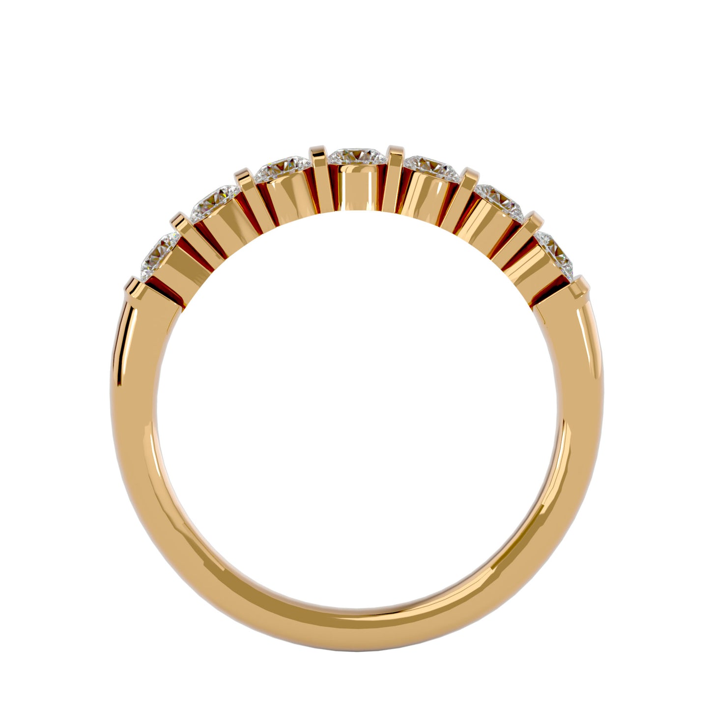 Bar seven stone diamond ring