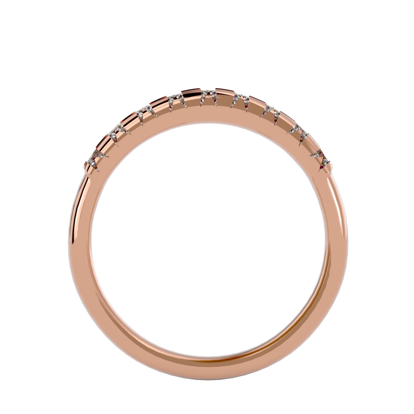 Micro setting nine diamond ring