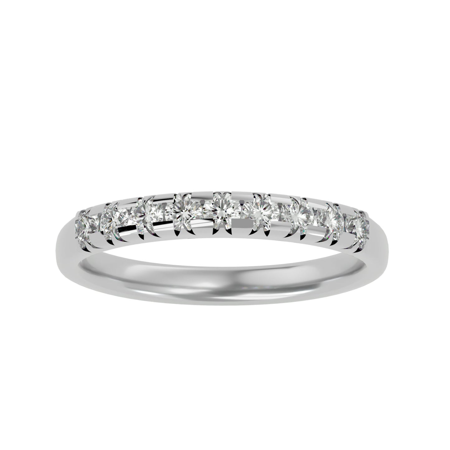 Micro setting nine diamond ring