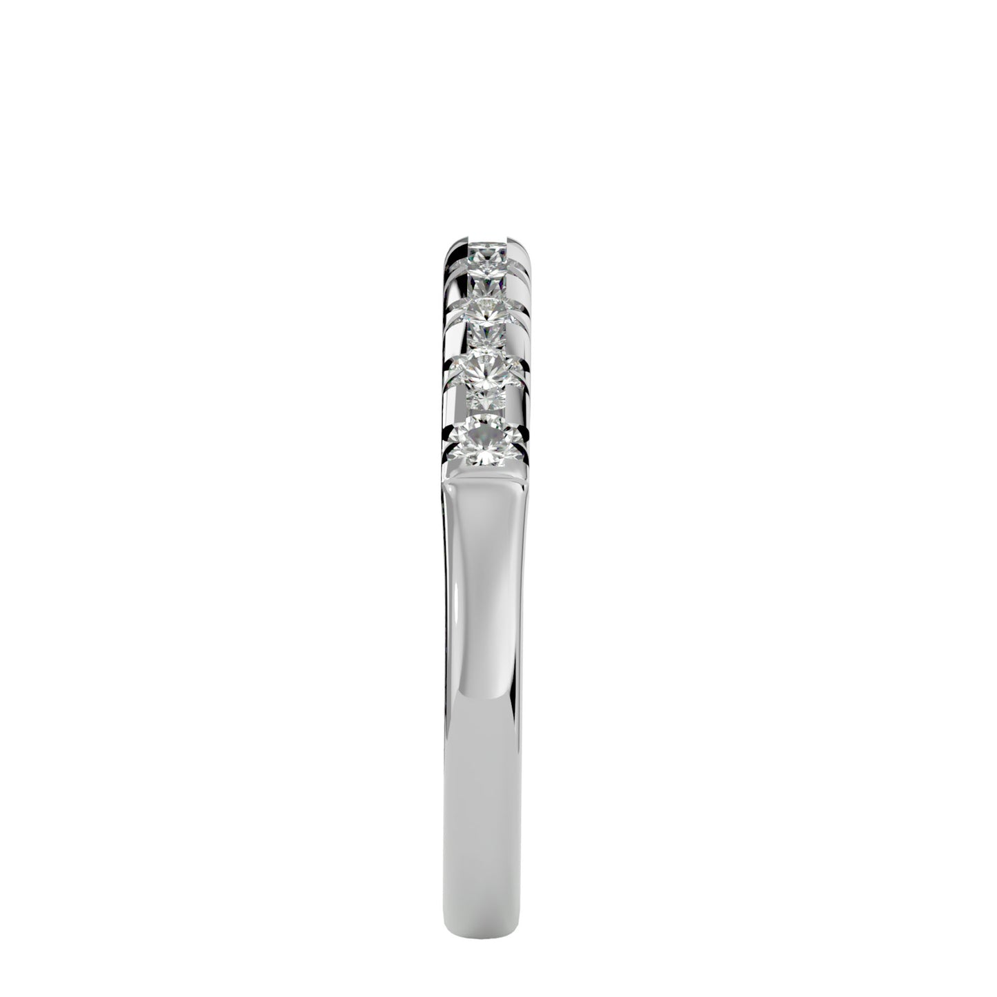 Micro setting nine diamond ring