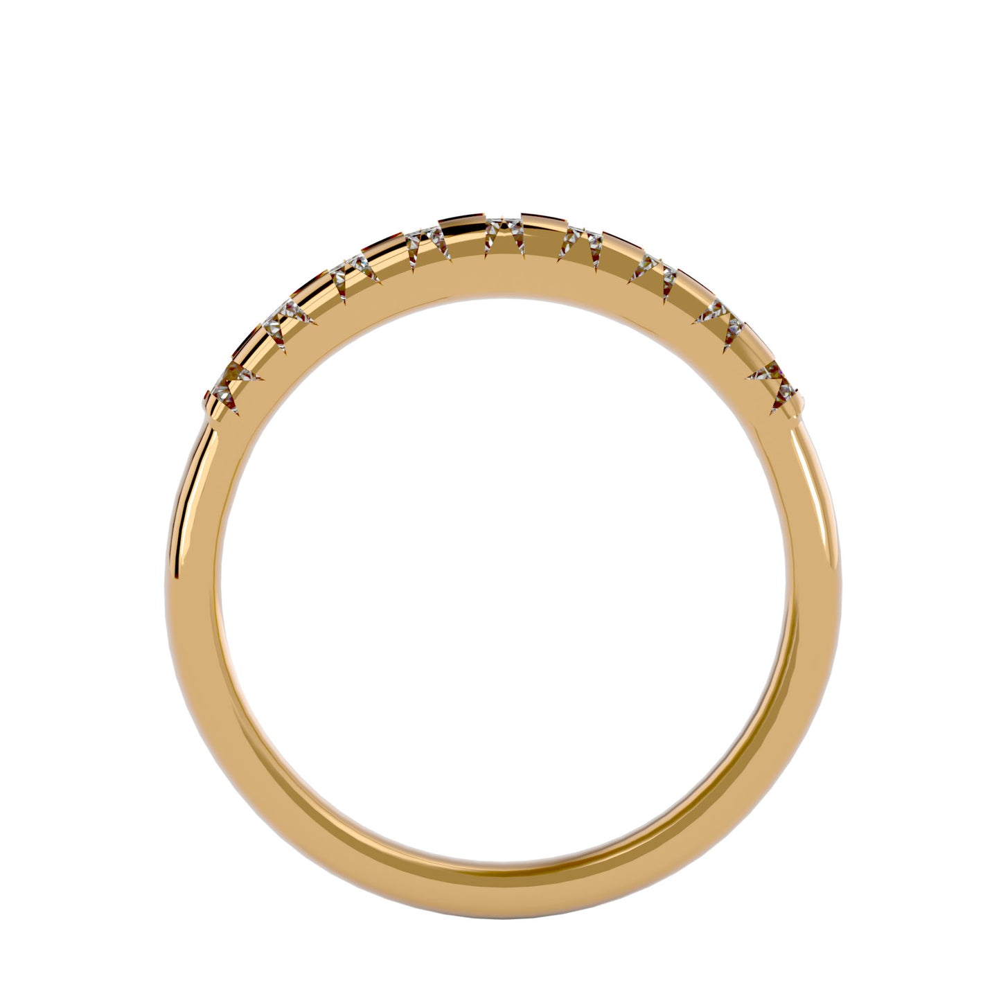 Micro setting nine diamond ring