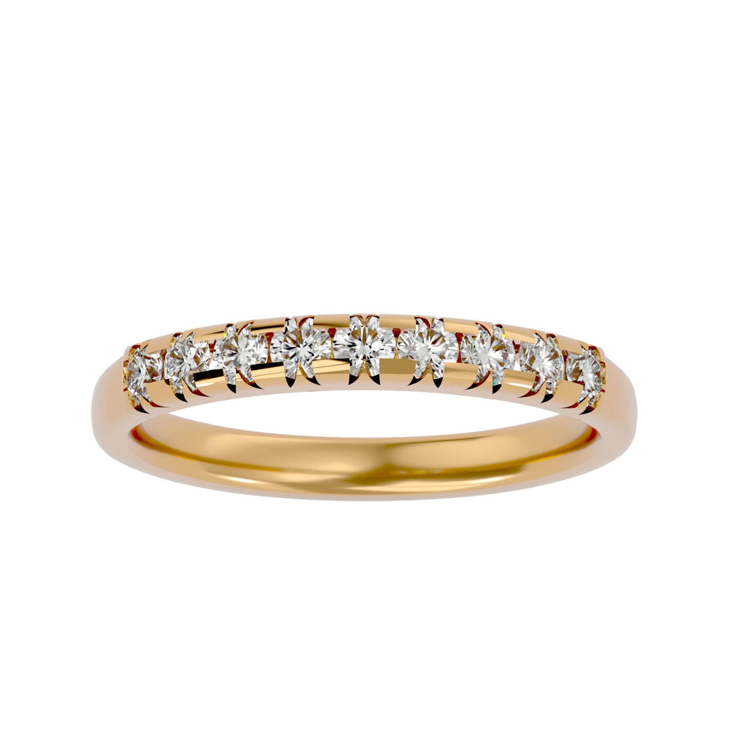 Micro setting nine diamond ring