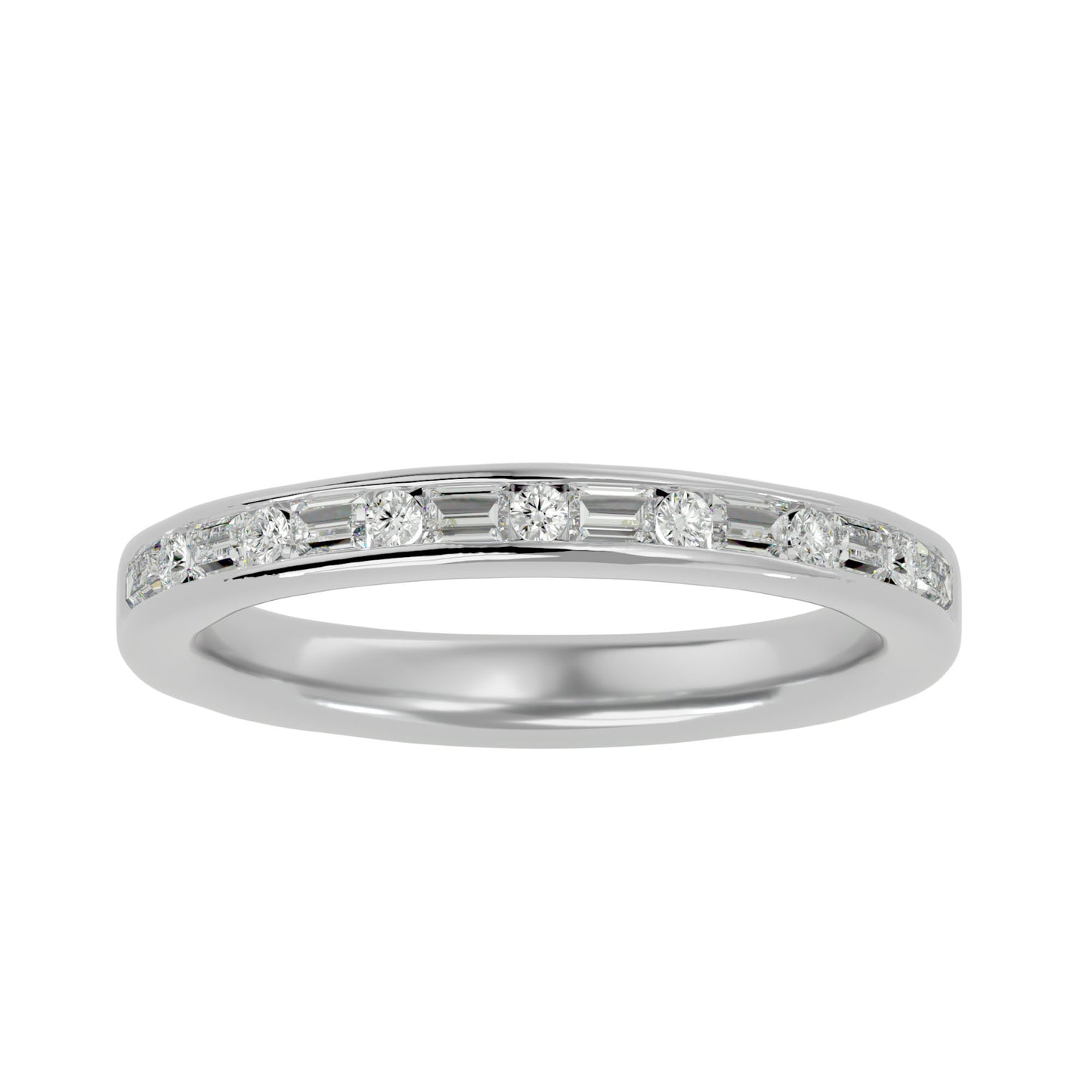 Sherlyn baguette & round diamond ring