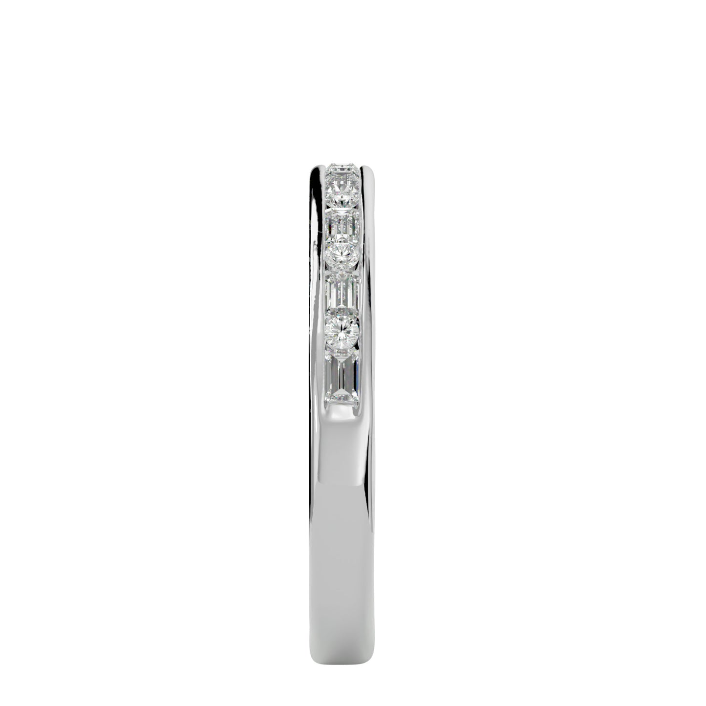 Sherlyn baguette & round diamond ring