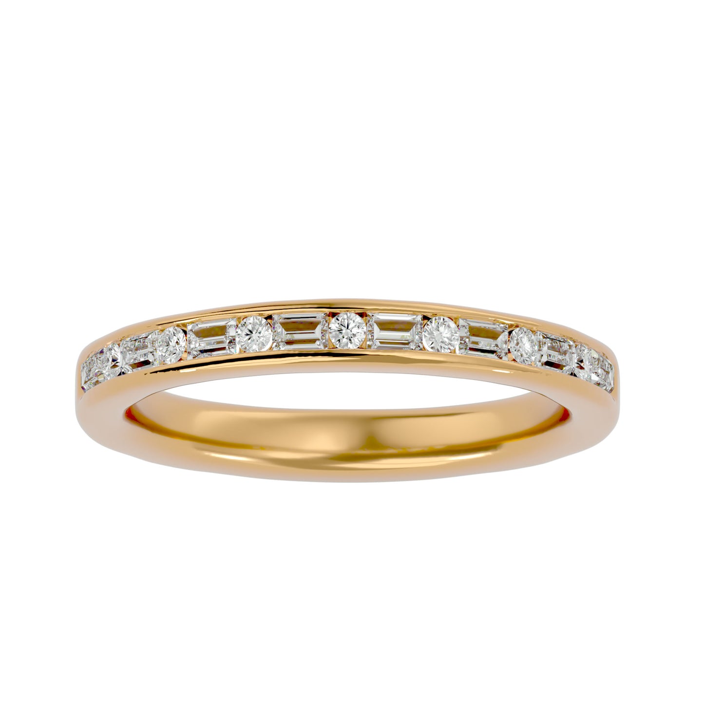 Sherlyn baguette & round diamond ring