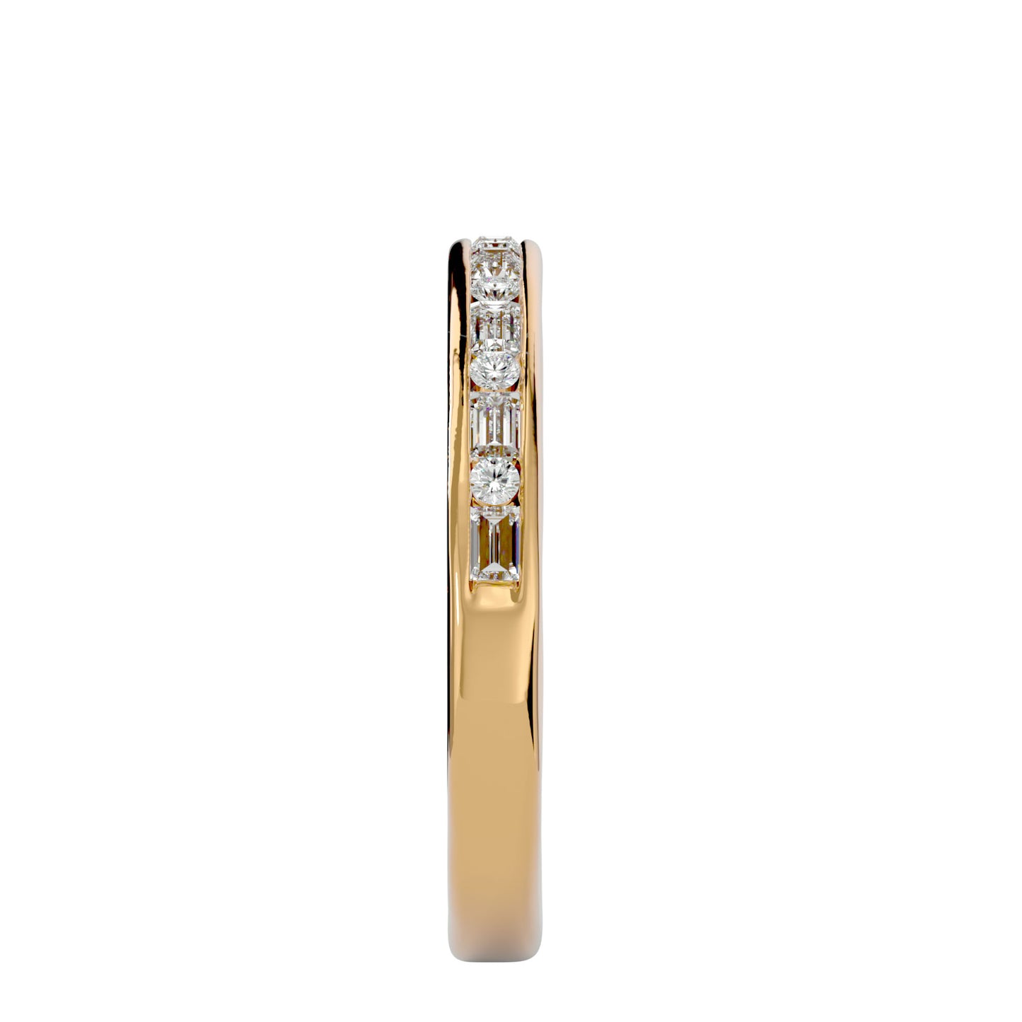 Sherlyn baguette & round diamond ring