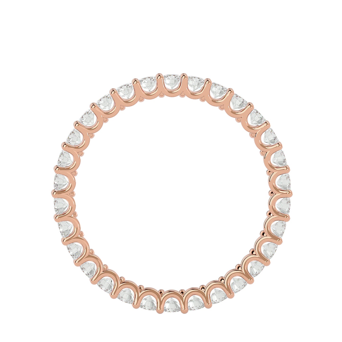 "U" Prong Eternity Diamond Ring
