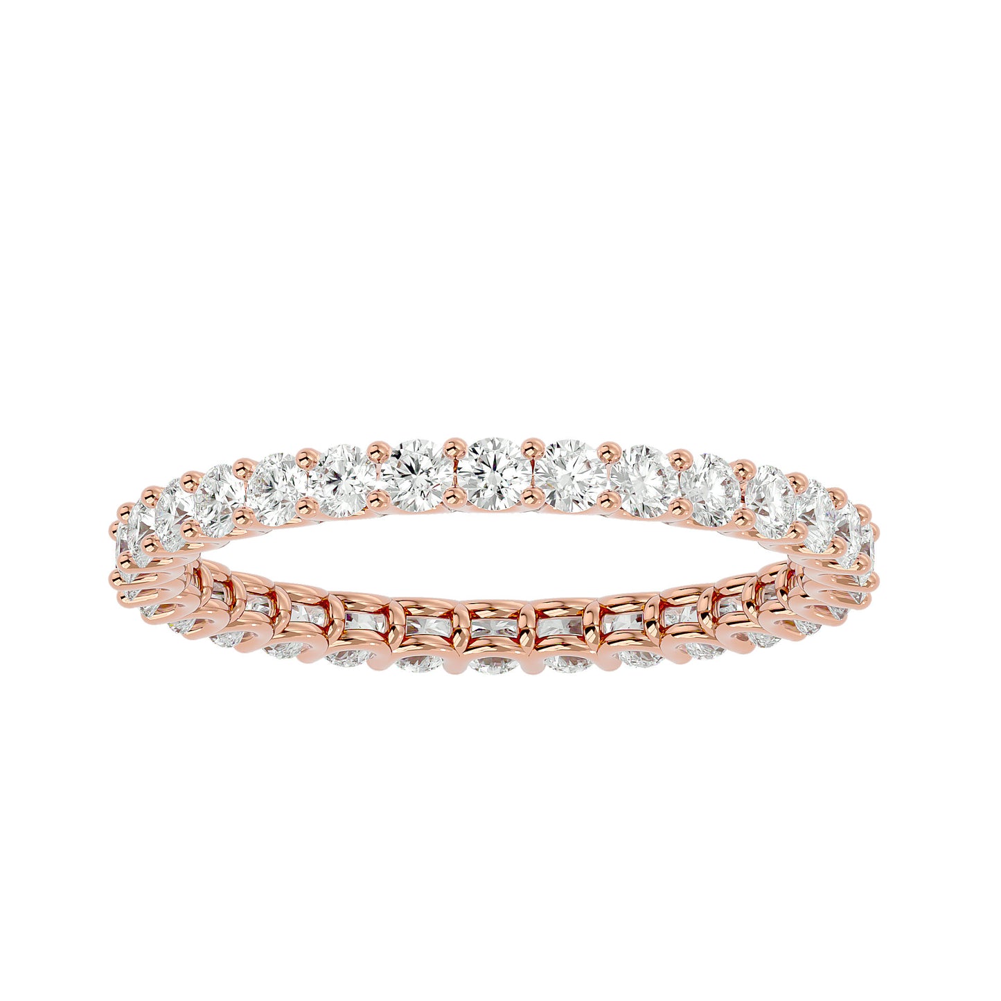 "U" Prong Eternity Diamond Ring