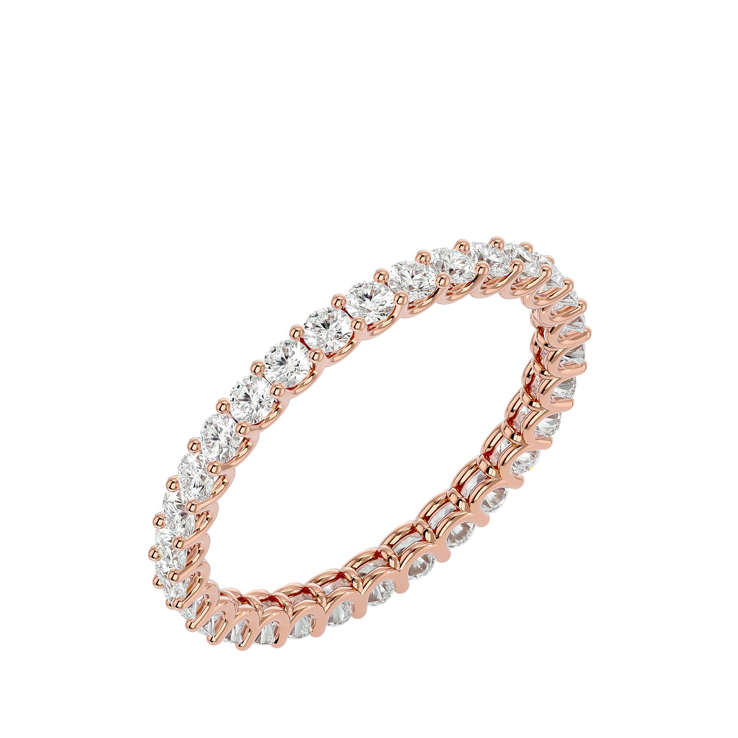"U" Prong Eternity Diamond Ring