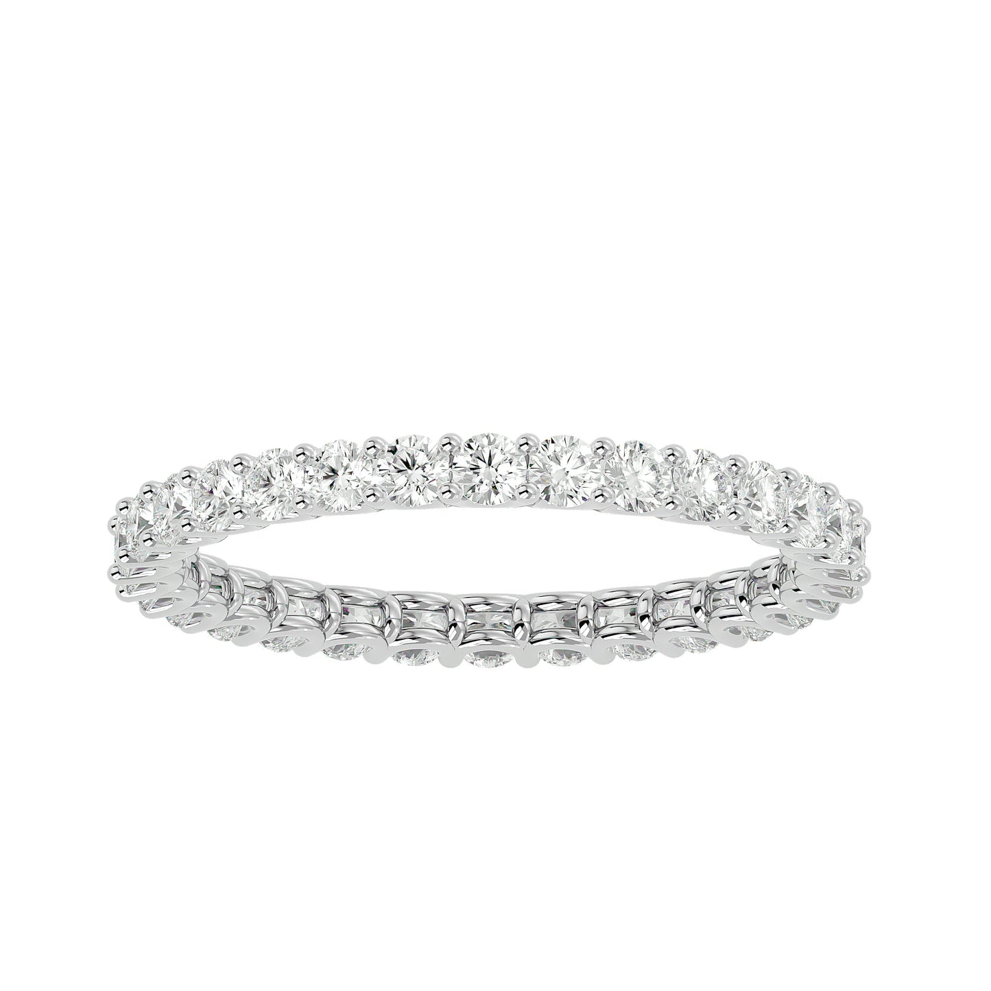 "U" Prong Eternity Diamond Ring