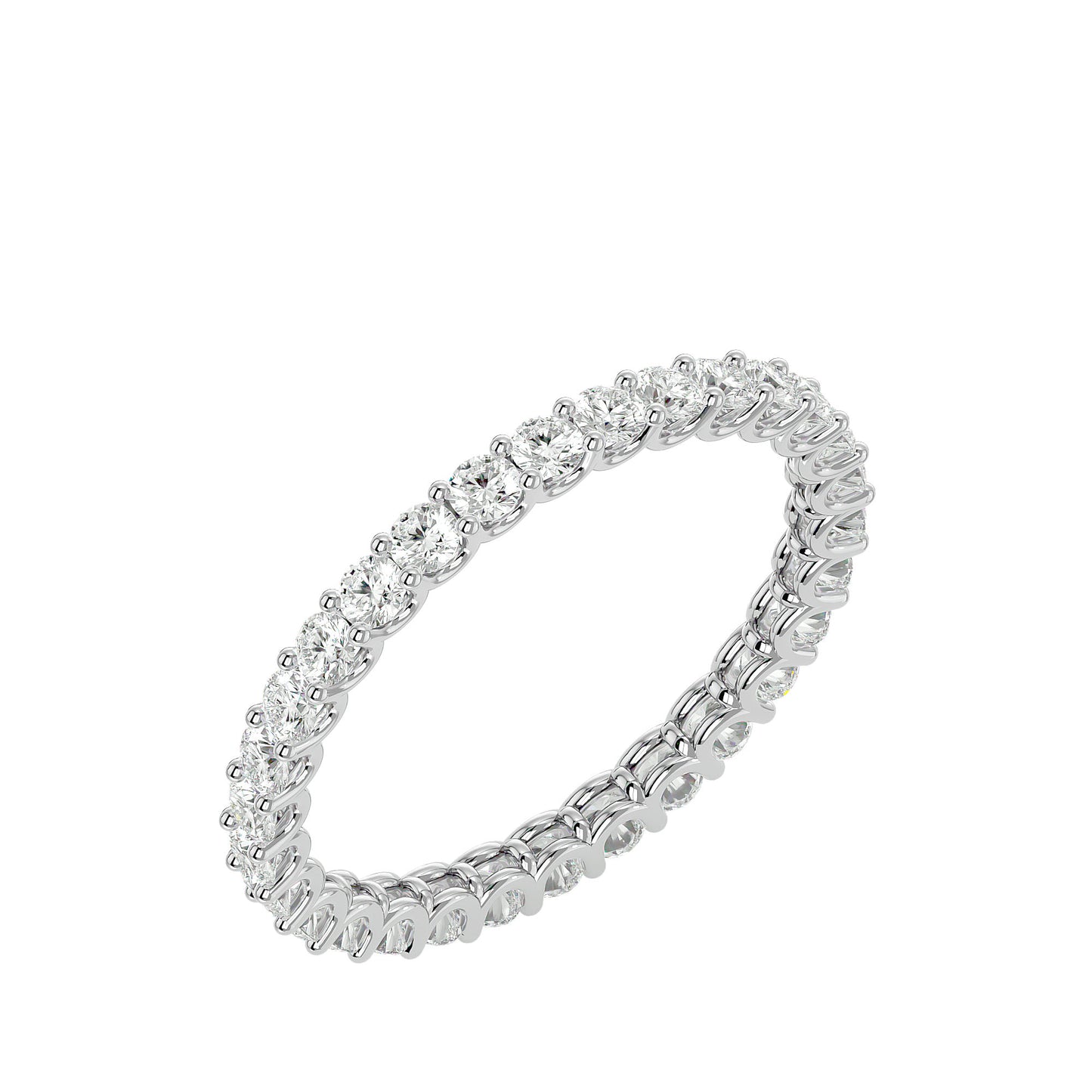 "U" Prong Eternity Diamond Ring