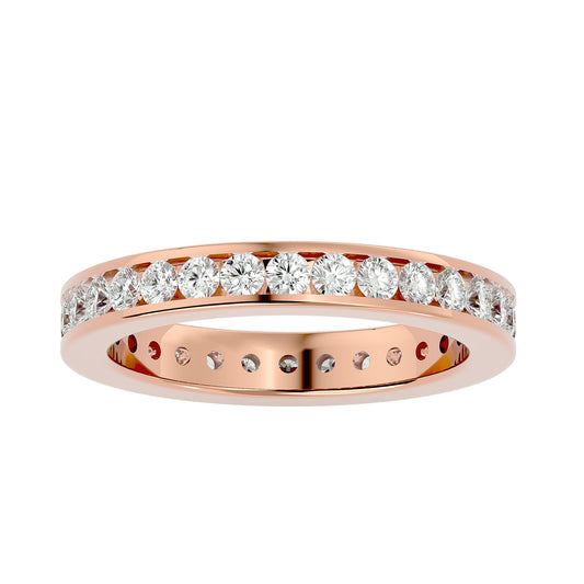 Seline channel diamond eternity ring