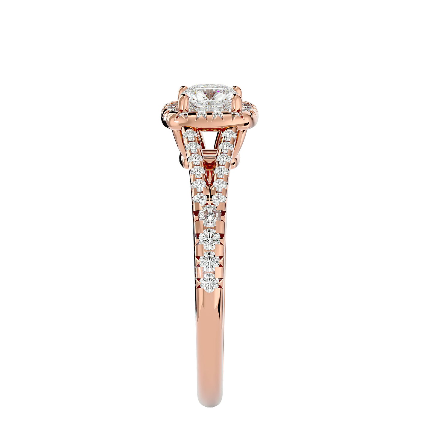 Bailey halo diamond engagement ring