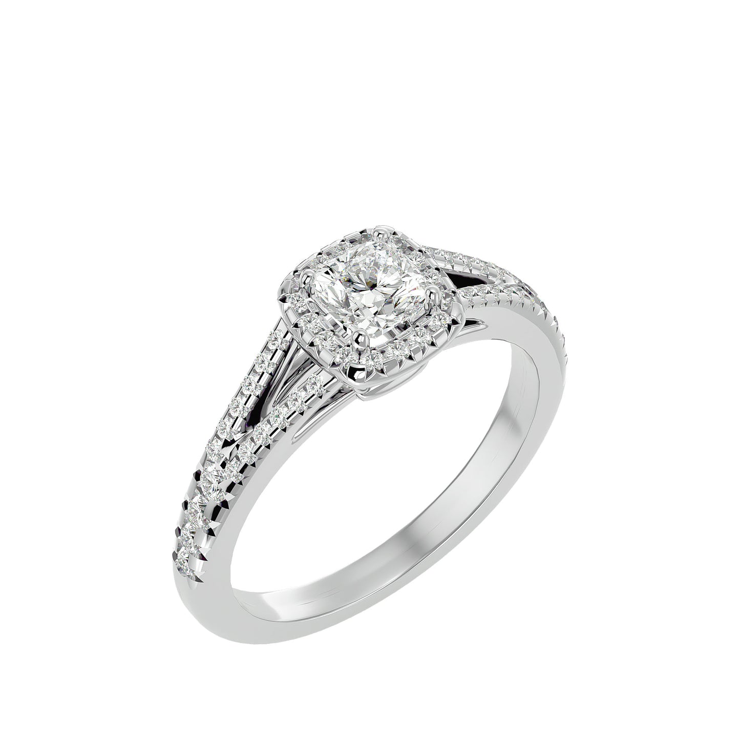 Bailey halo diamond engagement ring