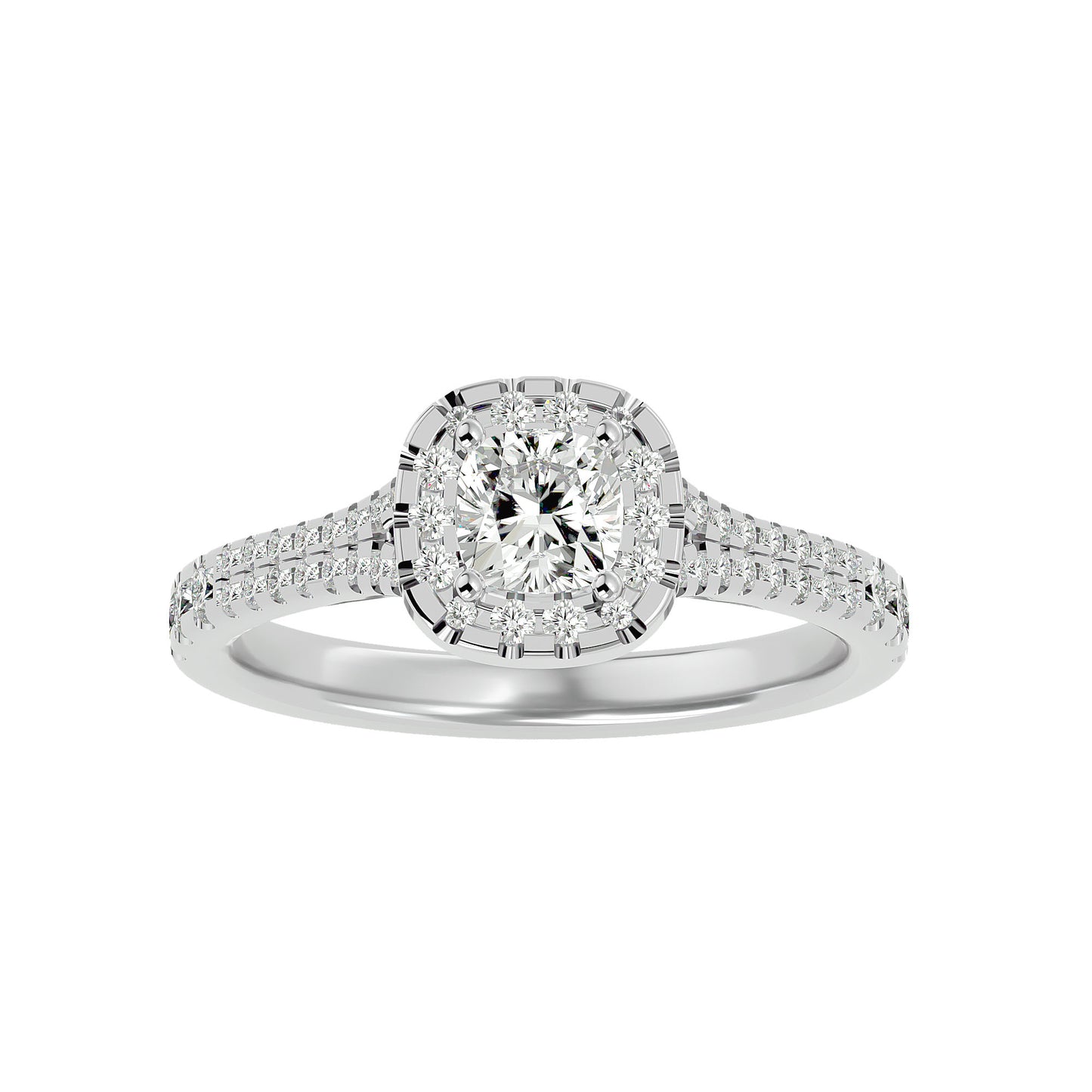Juvi halo diamond engagement ring