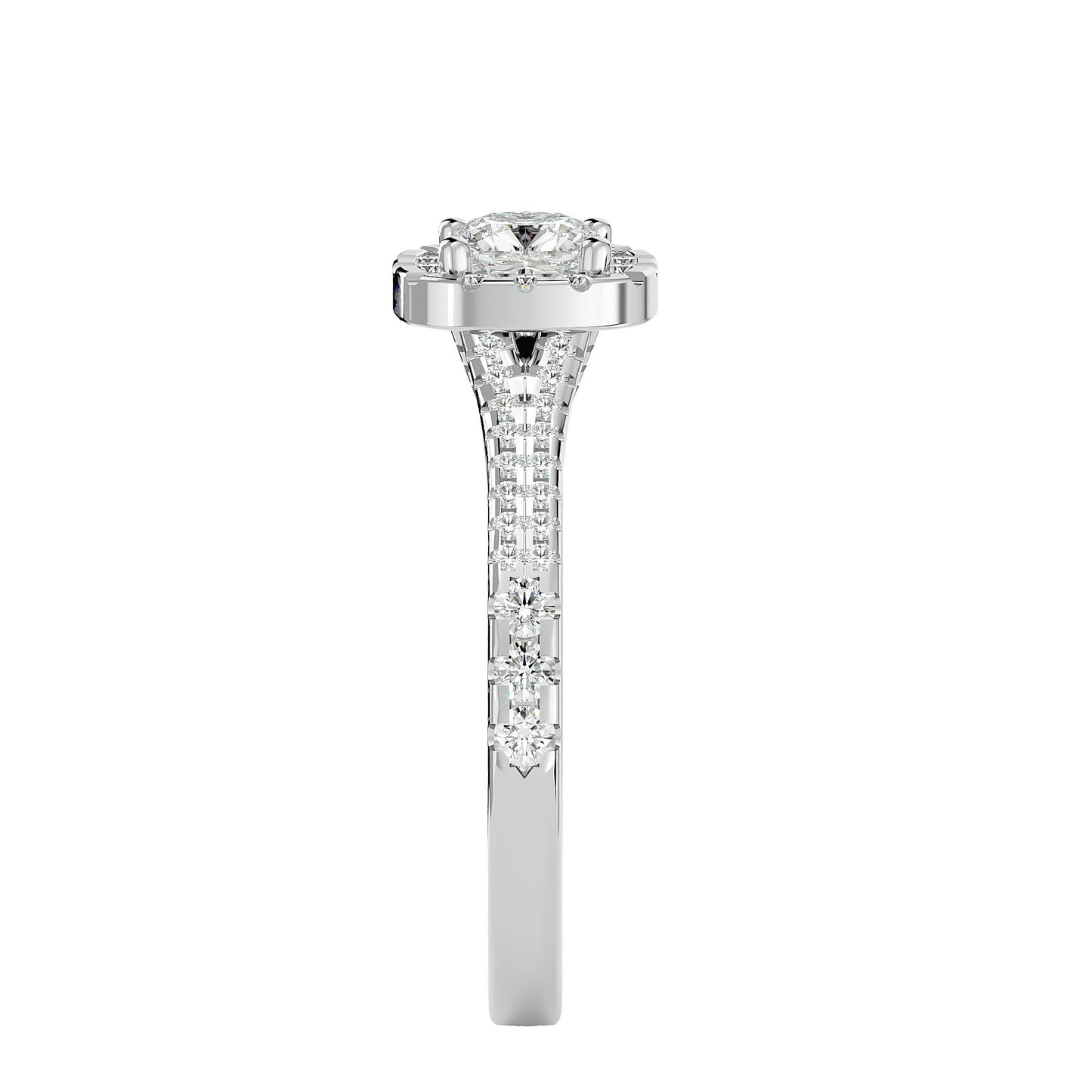 Juvi halo diamond engagement ring