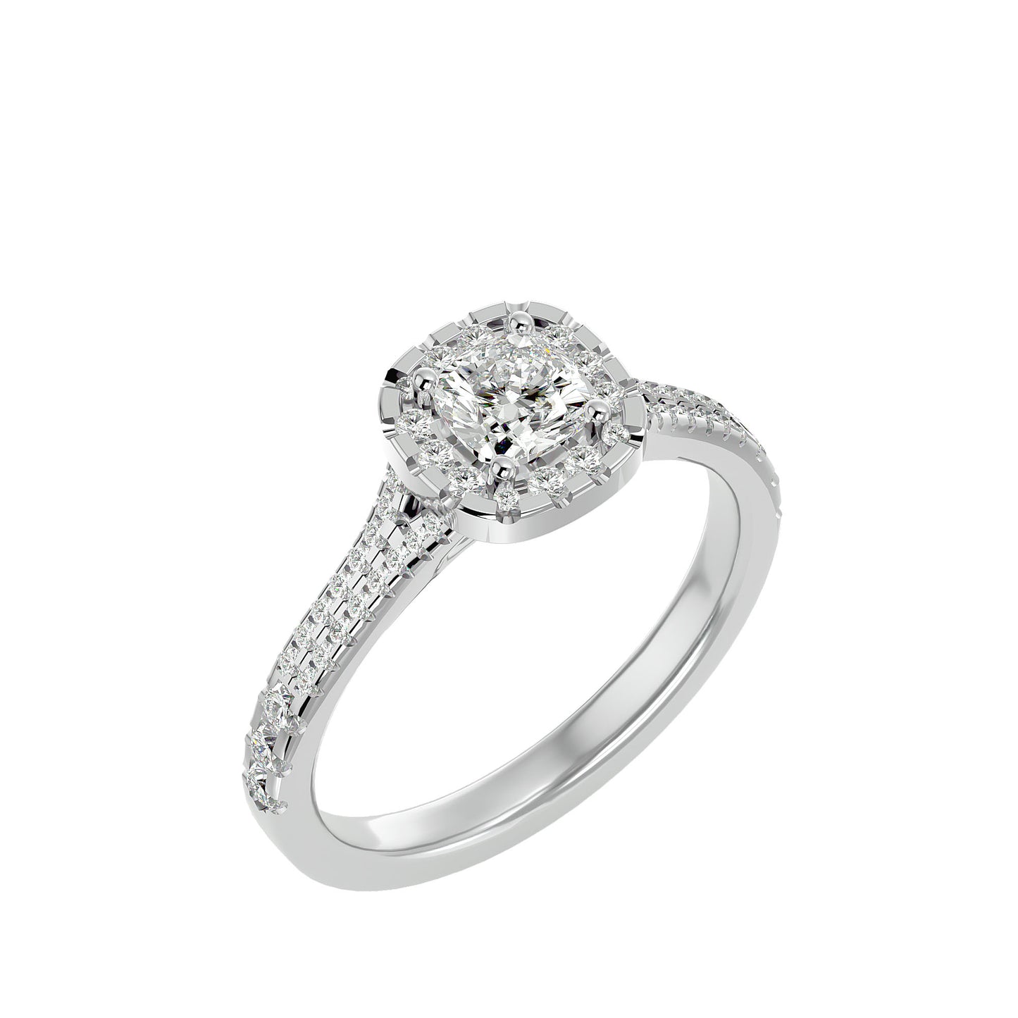 Juvi halo diamond engagement ring
