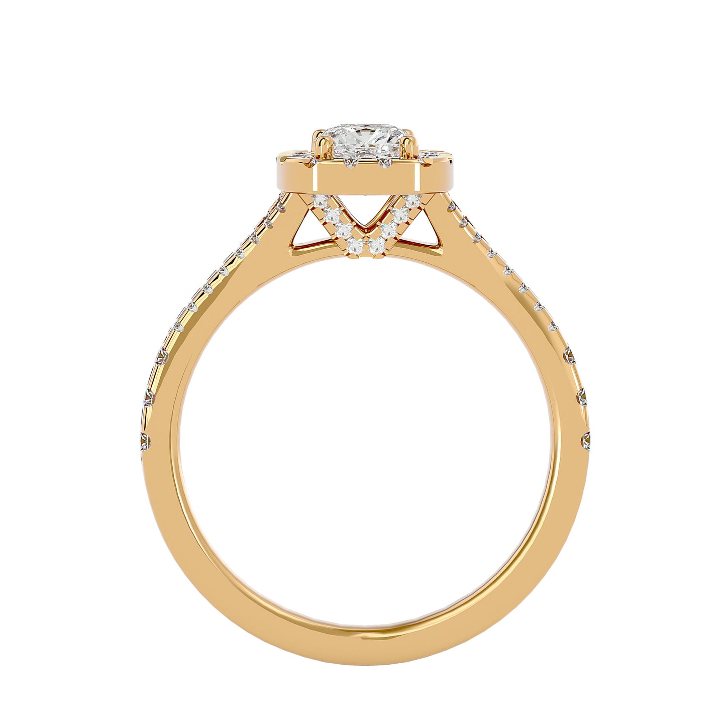 Juvi halo diamond engagement ring