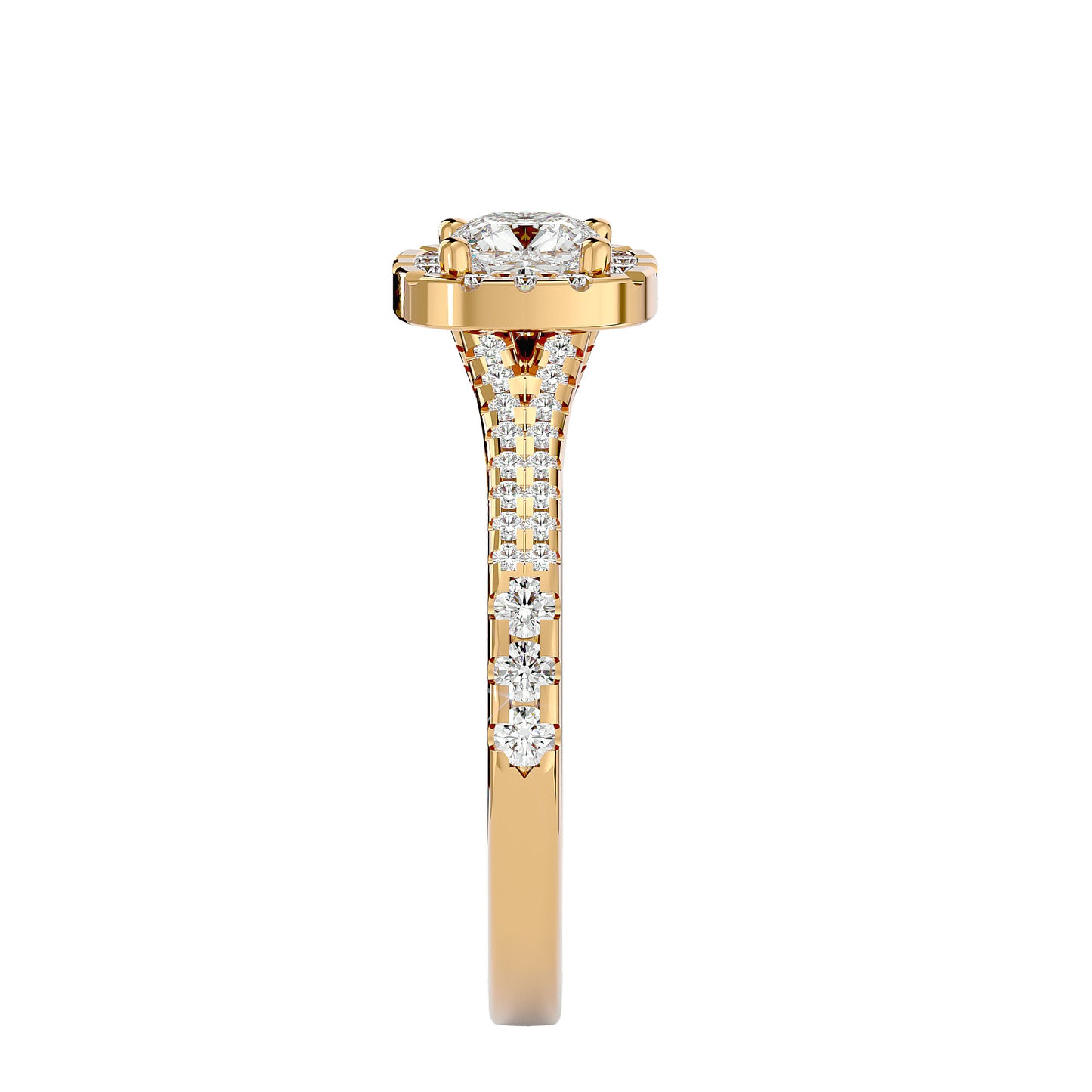Juvi halo diamond engagement ring