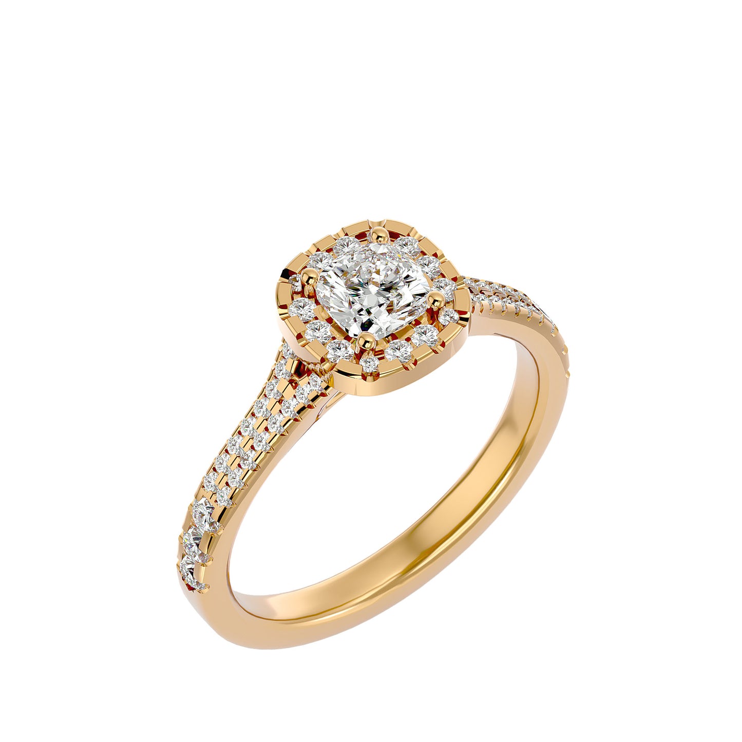Juvi halo diamond engagement ring
