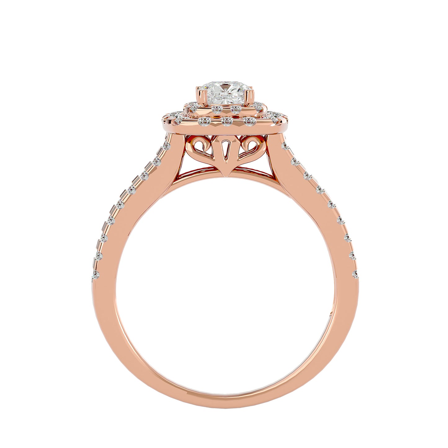 Bea Double halo diamond engagement ring