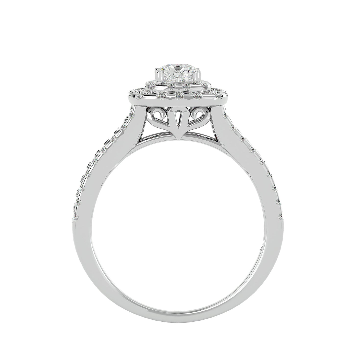 Bea Double halo diamond engagement ring