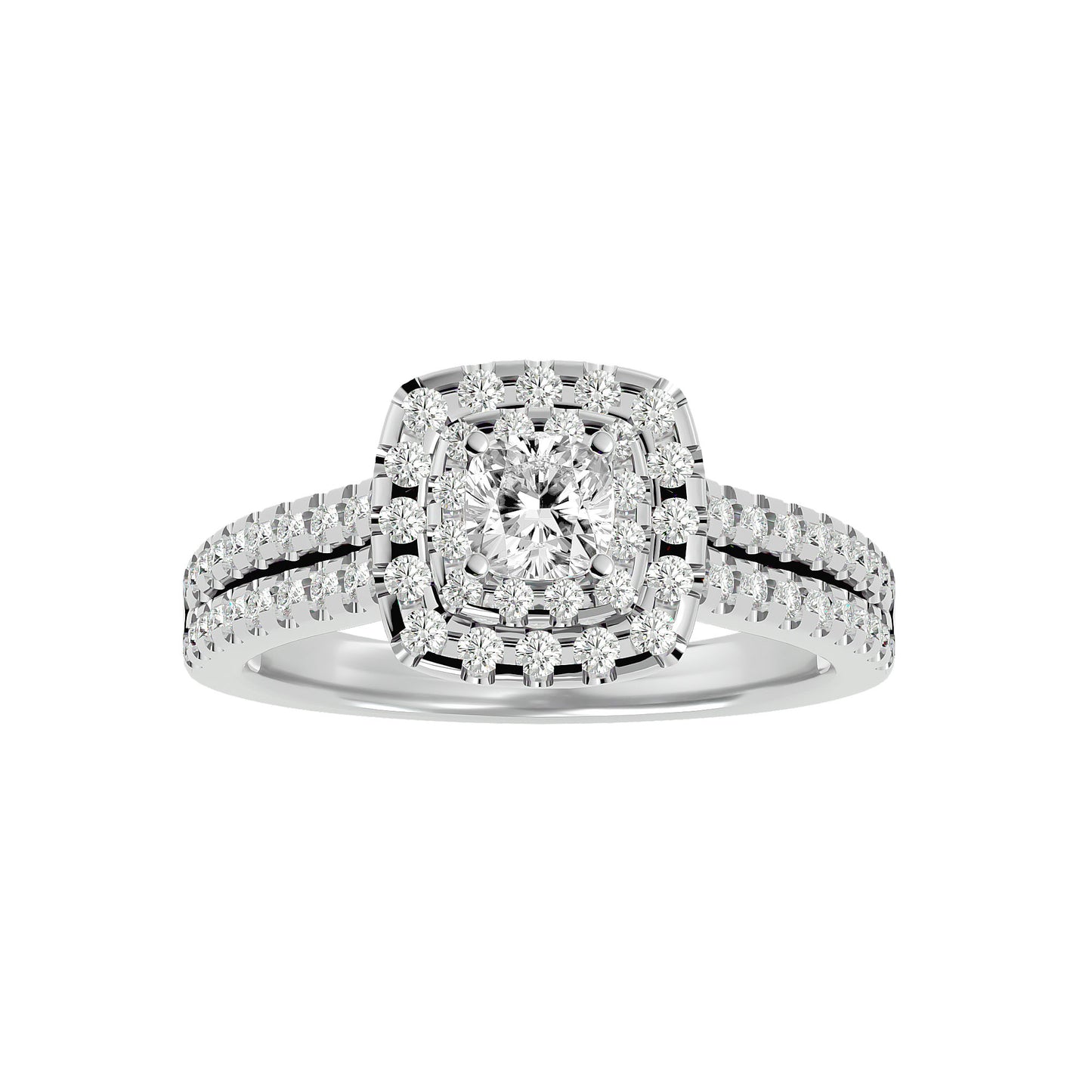 Bea Double halo diamond engagement ring