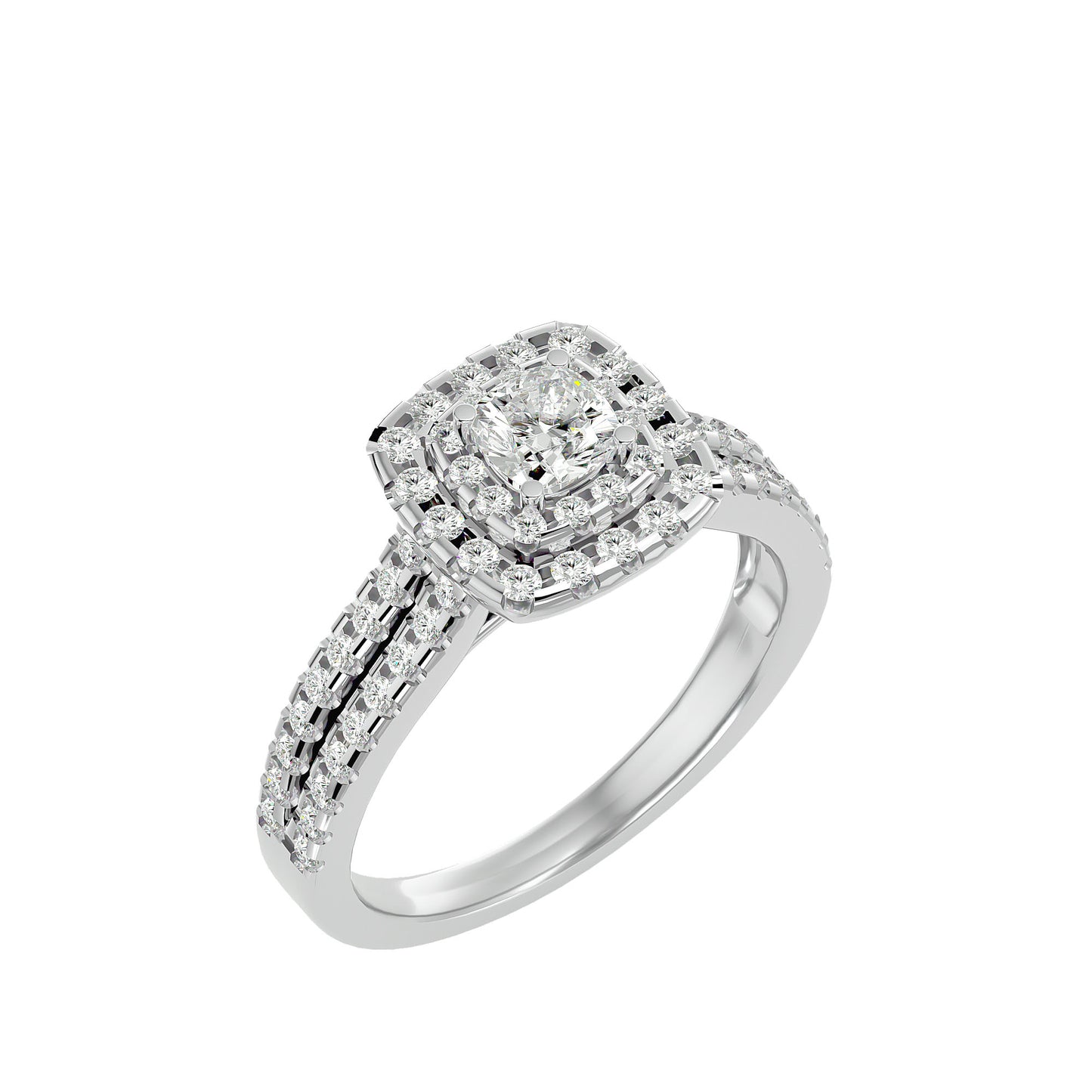 Bea Double halo diamond engagement ring