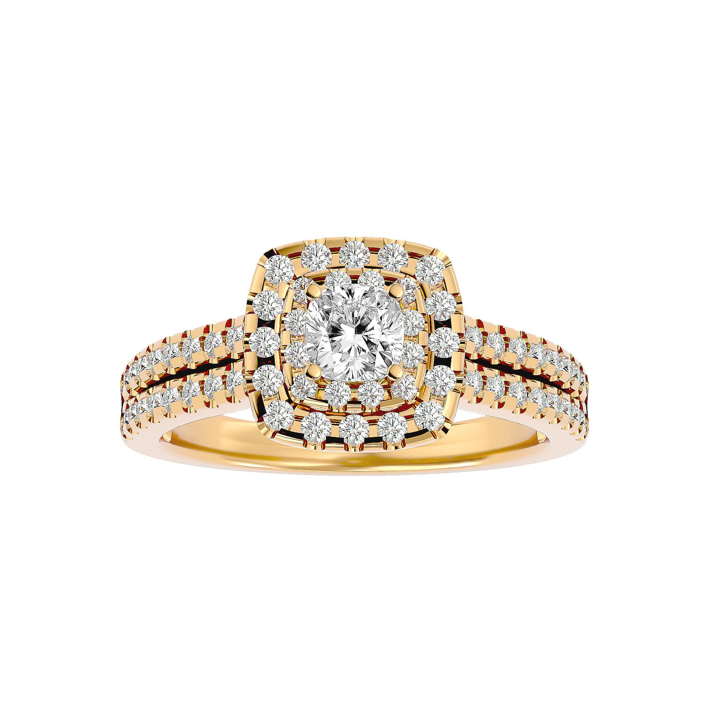 Bea Double halo diamond engagement ring