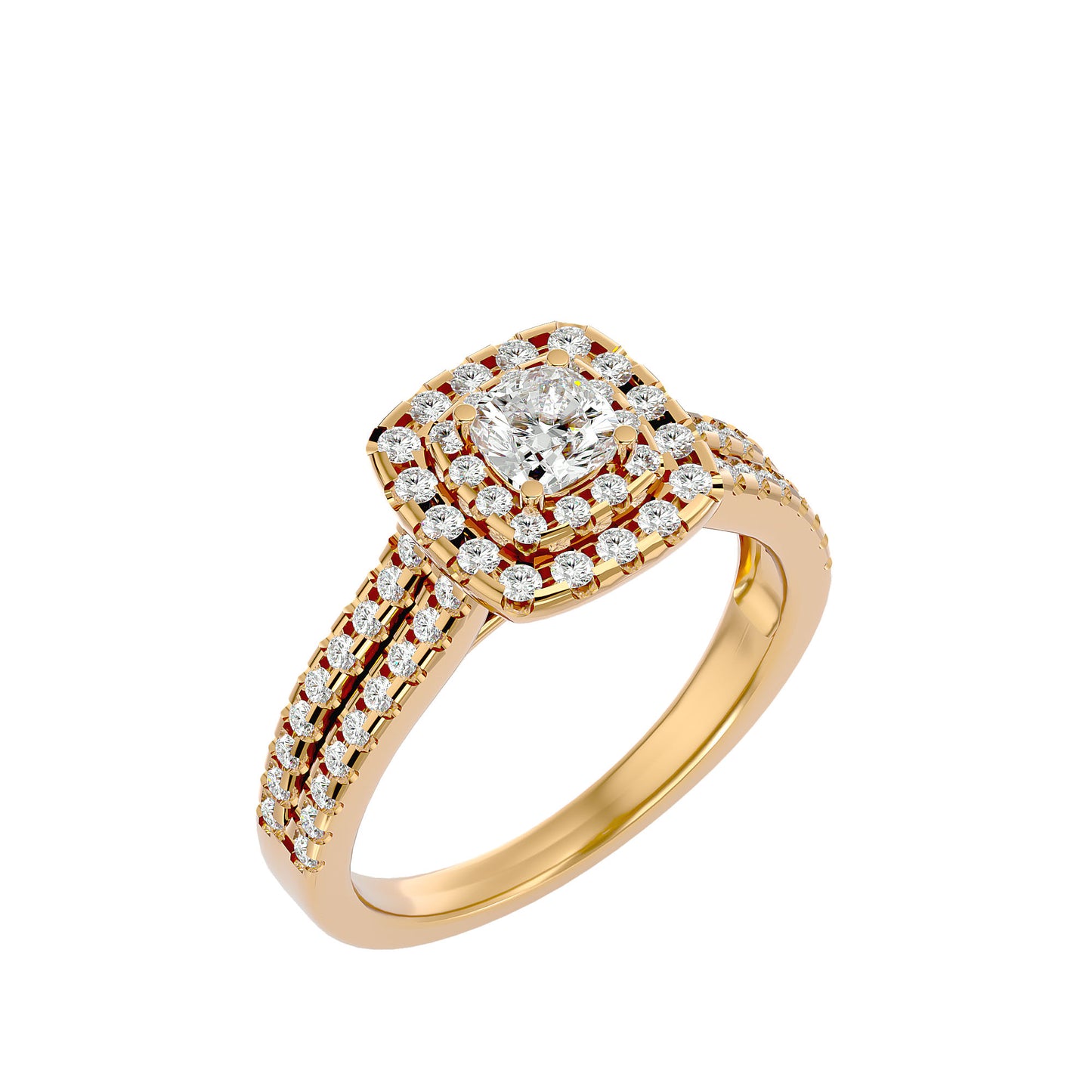 Bea Double halo diamond engagement ring