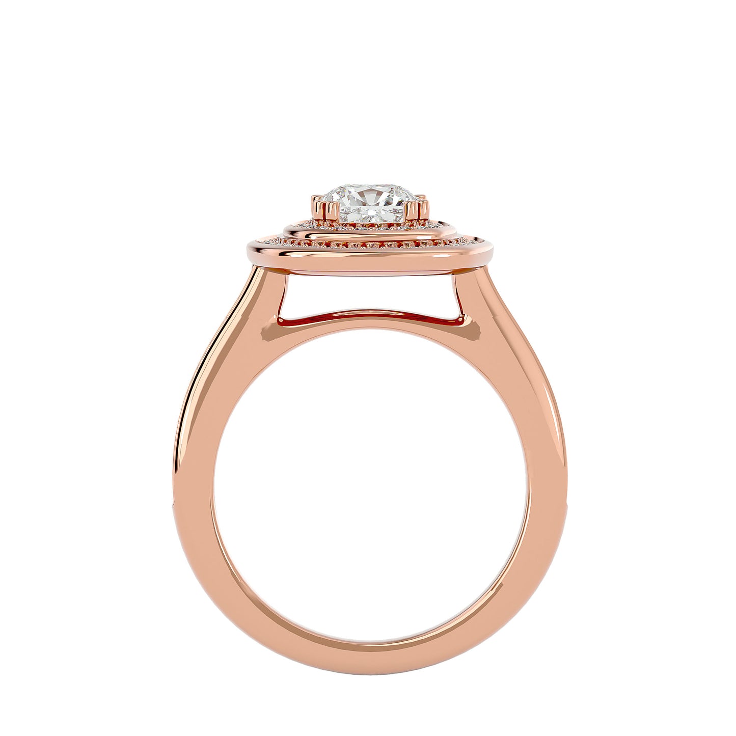 Diamond halo diamond engagement ring