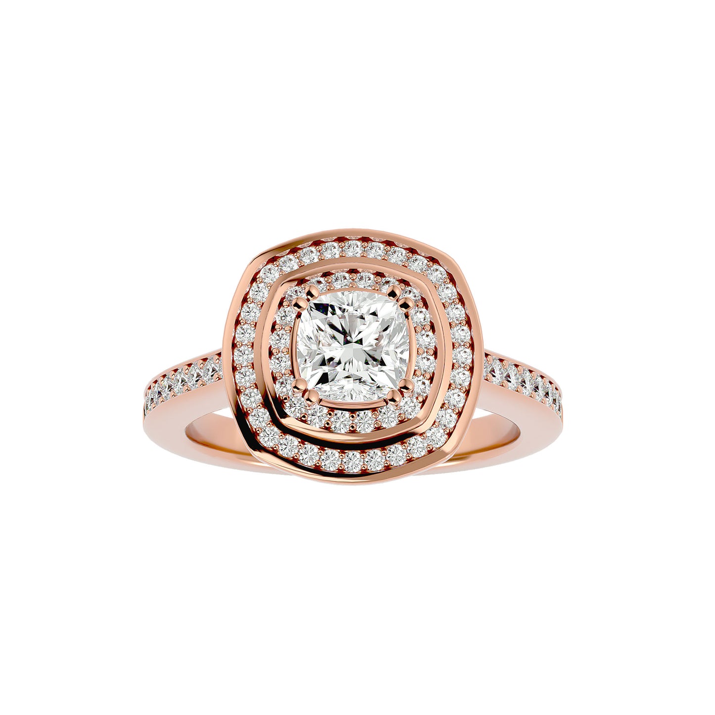 Diamond halo diamond engagement ring