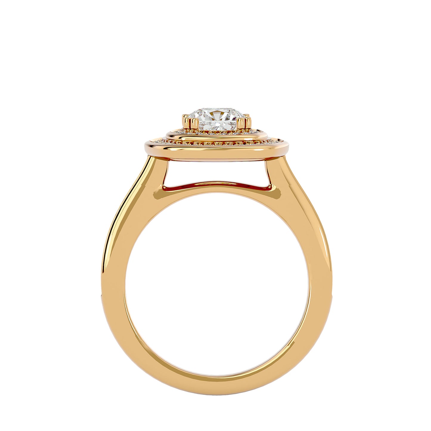 Diamond halo diamond engagement ring