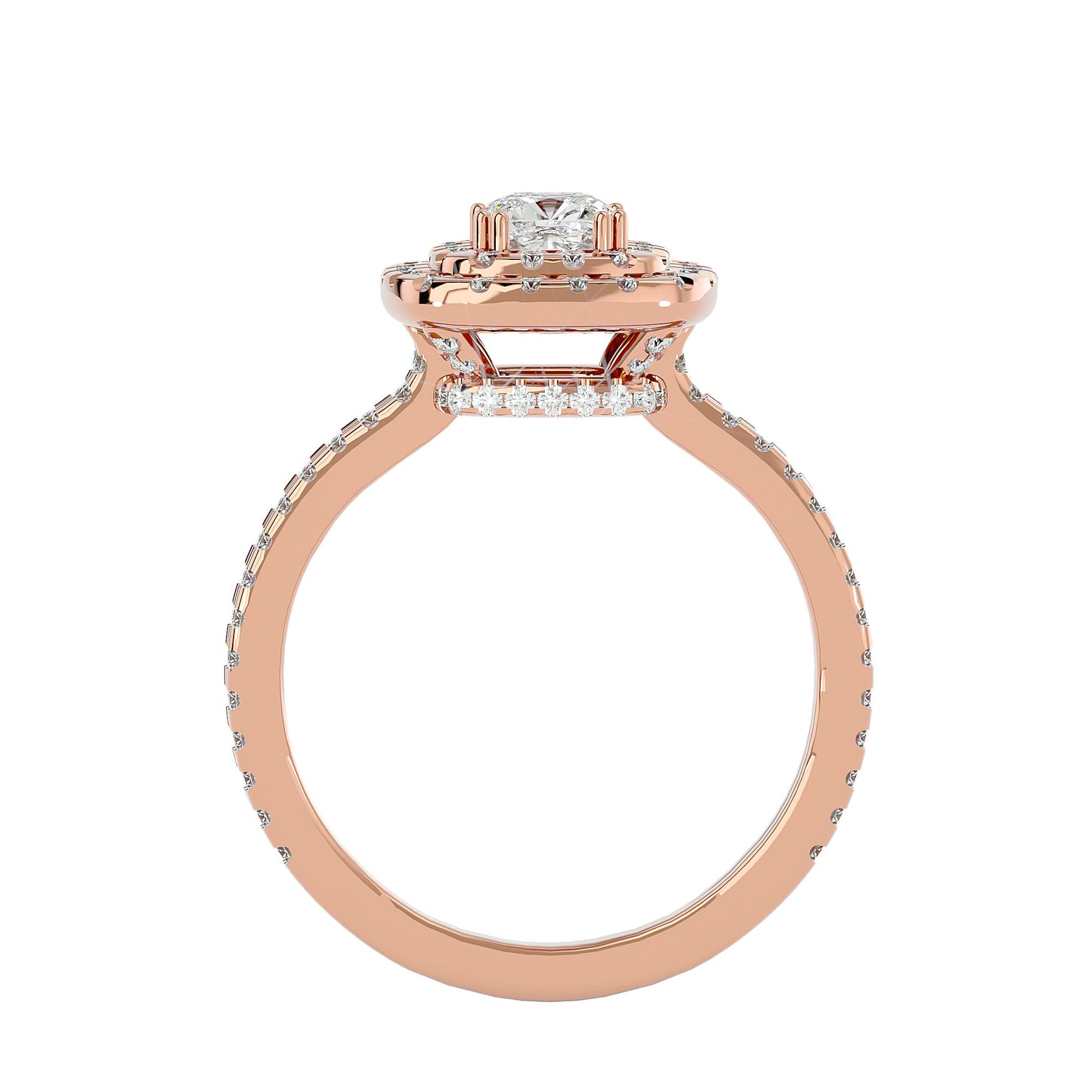 Markie double halo diamond engagement ring