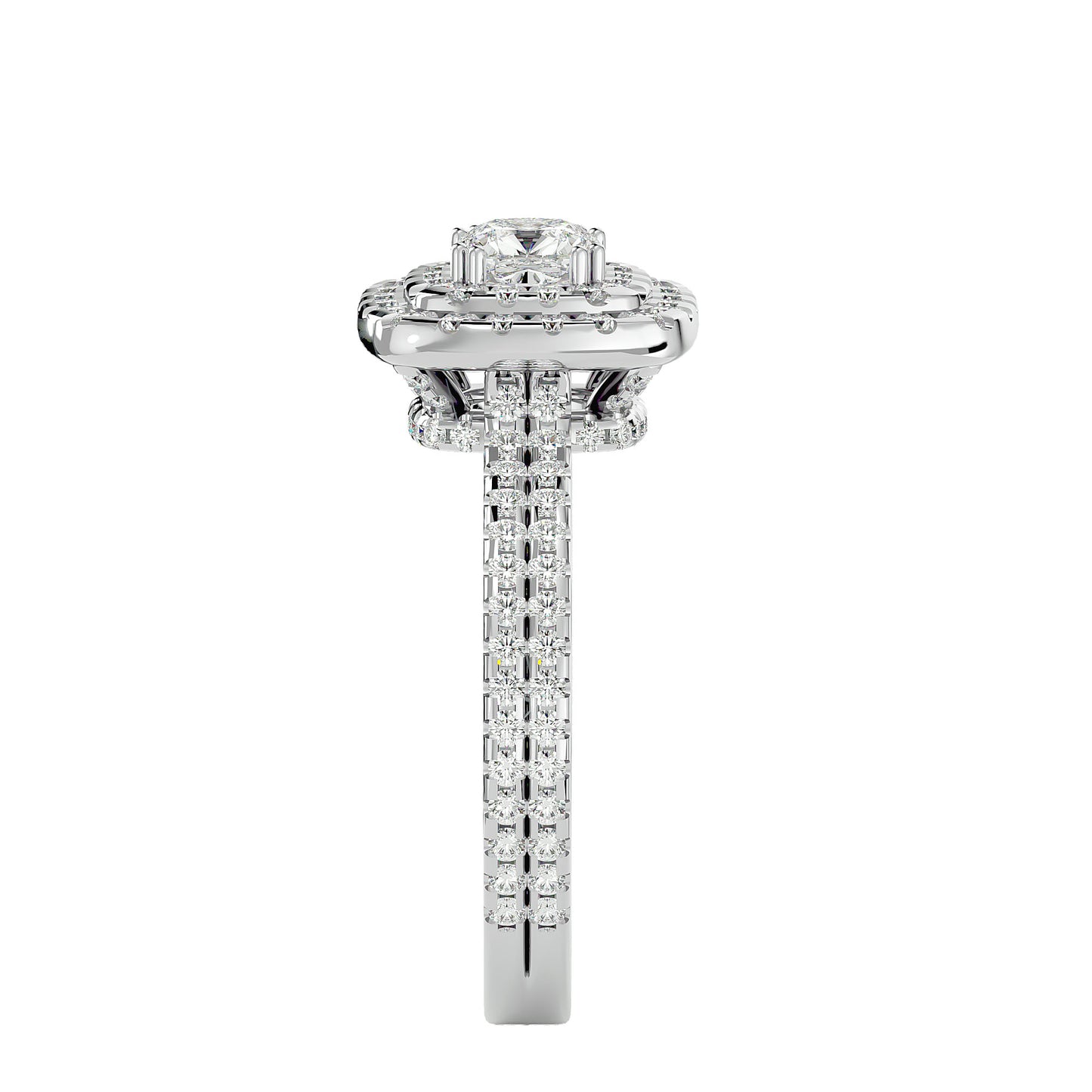 Markie double halo diamond engagement ring
