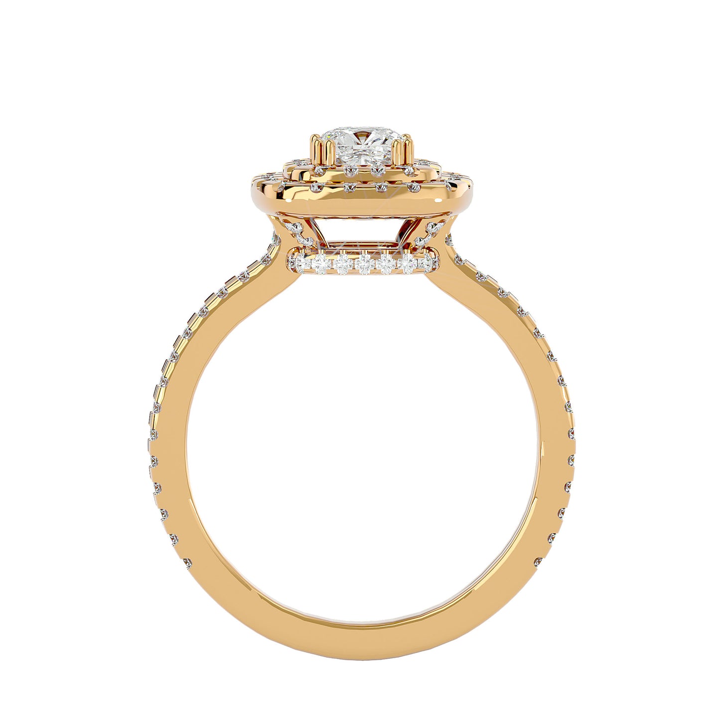 Markie double halo diamond engagement ring