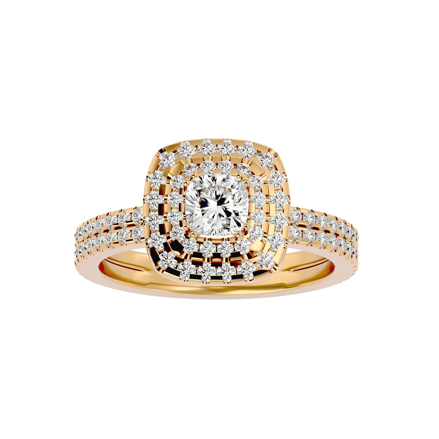 Markie double halo diamond engagement ring