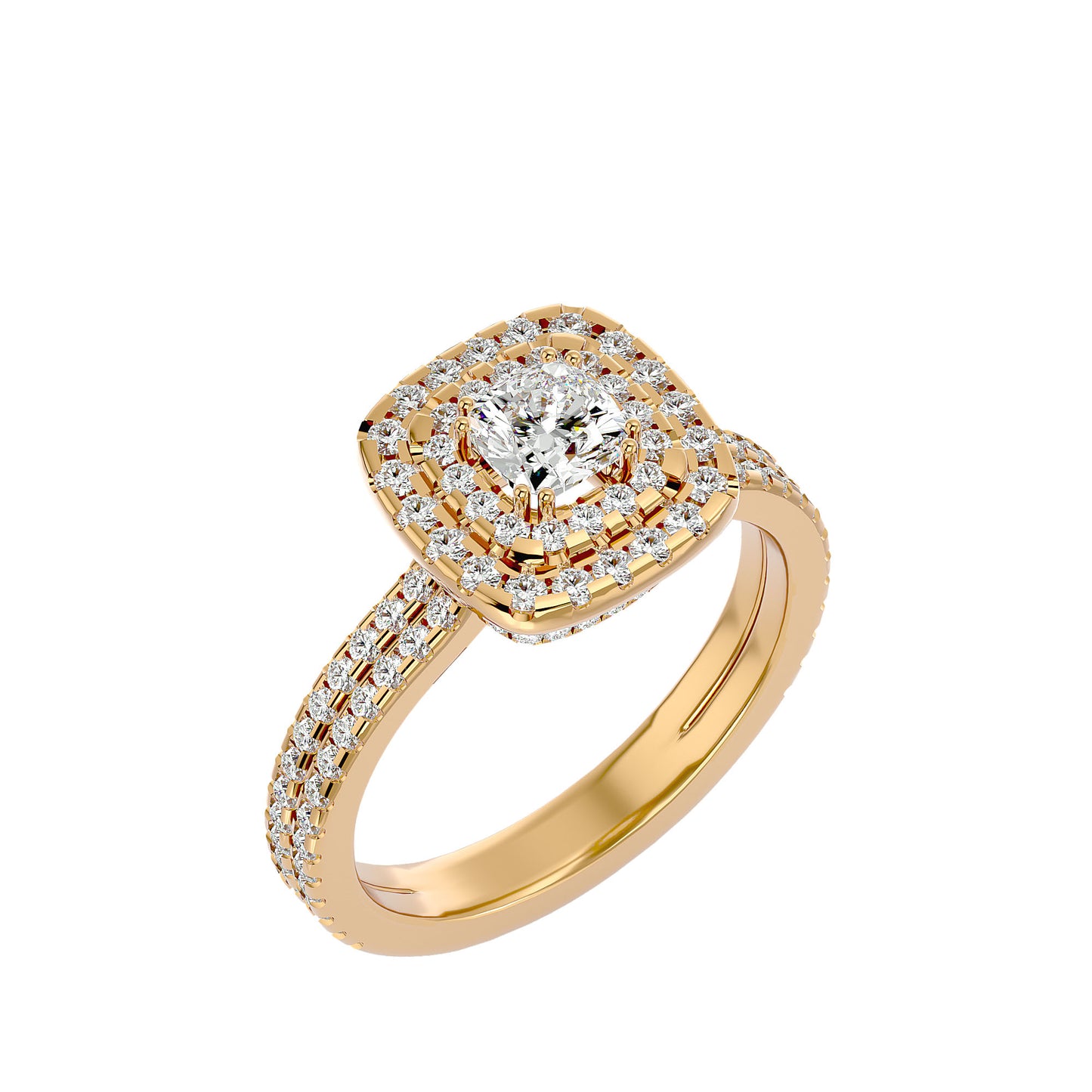 Markie double halo diamond engagement ring