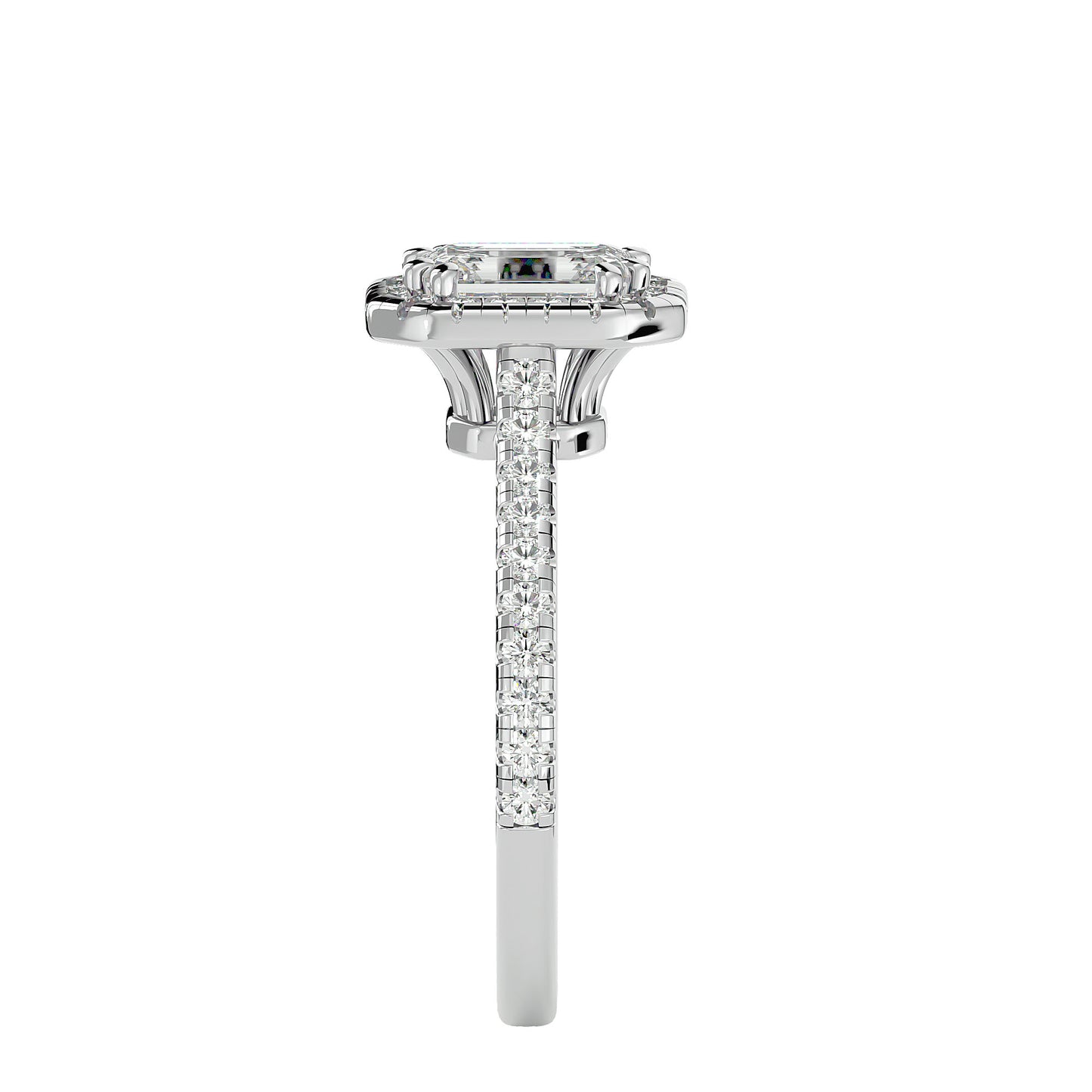 Shira halo diamond engagement ring