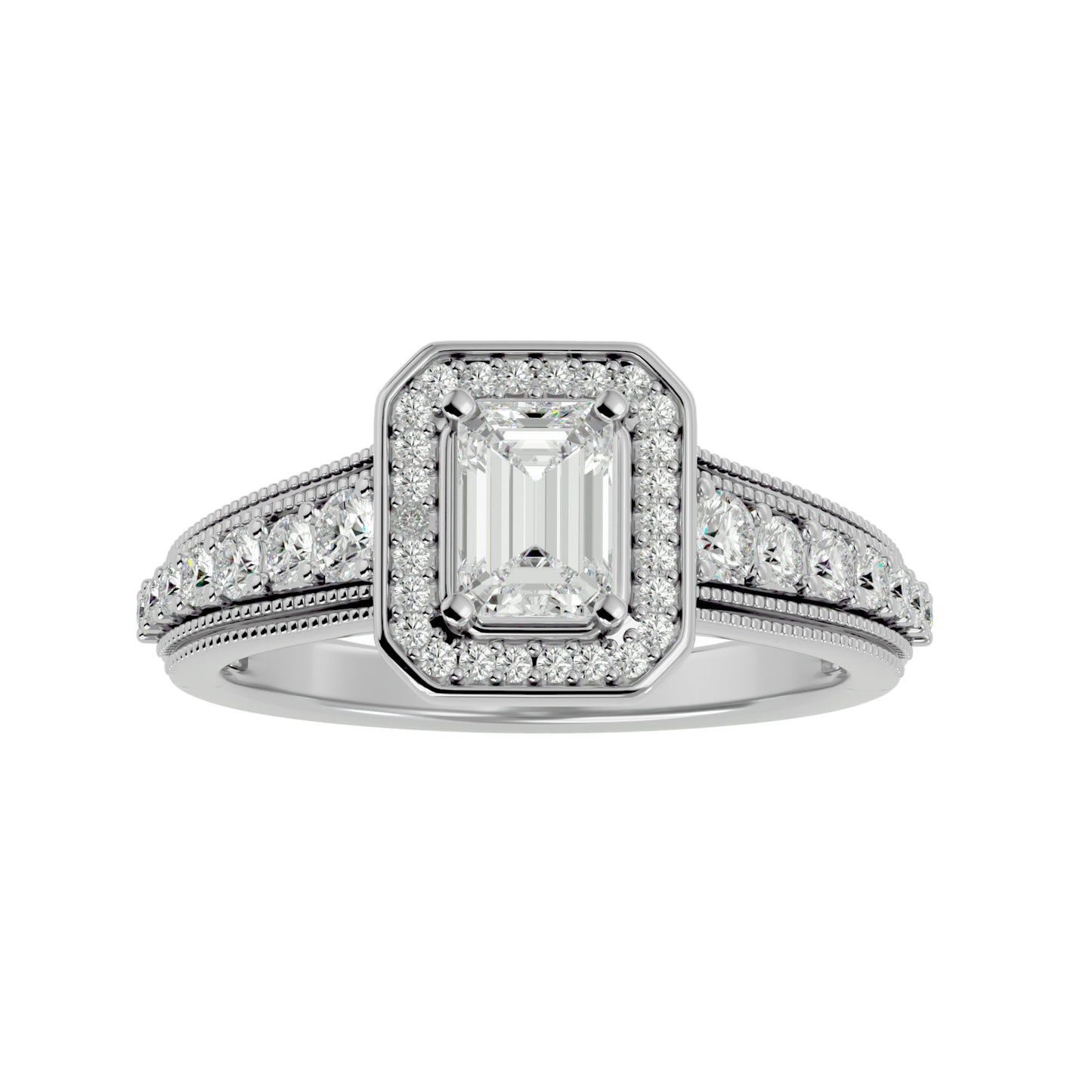 Jacquiline halo diamond engagement ring