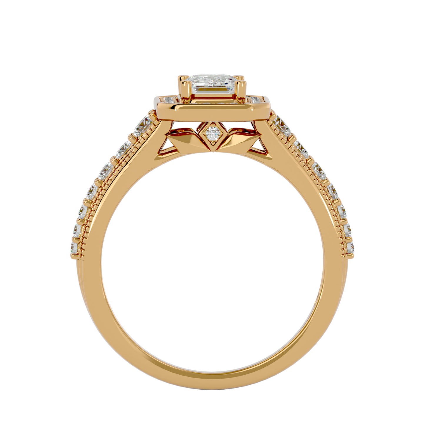 Jacquiline halo diamond engagement ring