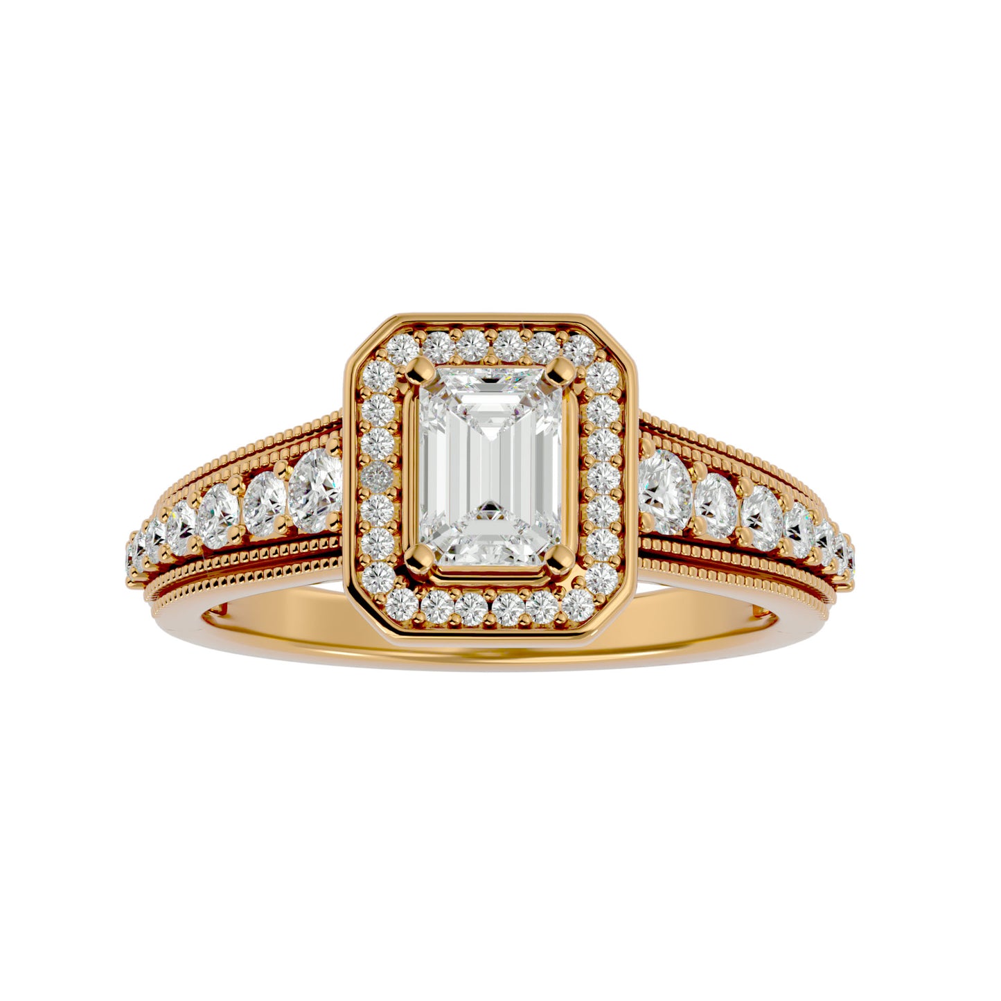 Jacquiline halo diamond engagement ring