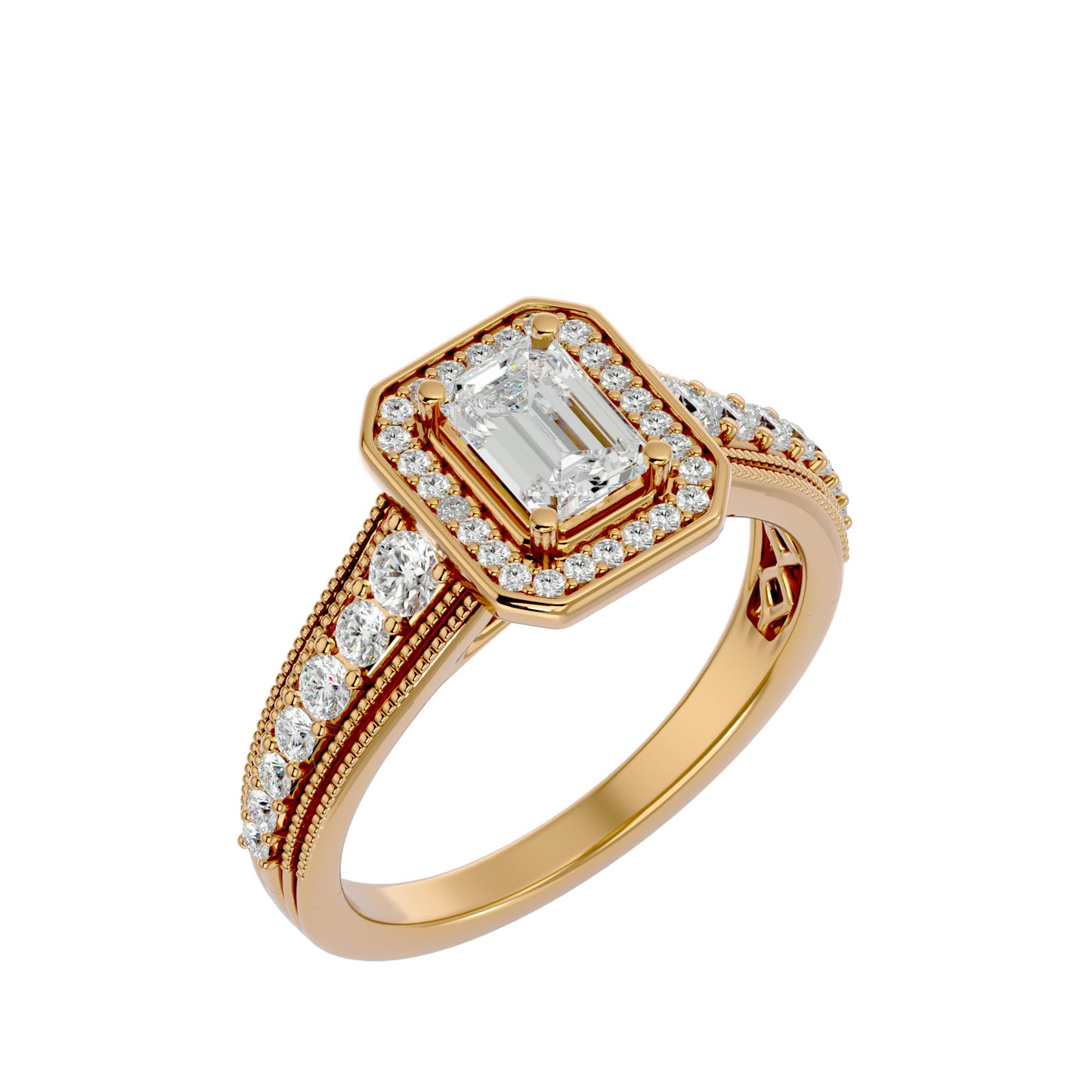 Jacquiline halo diamond engagement ring