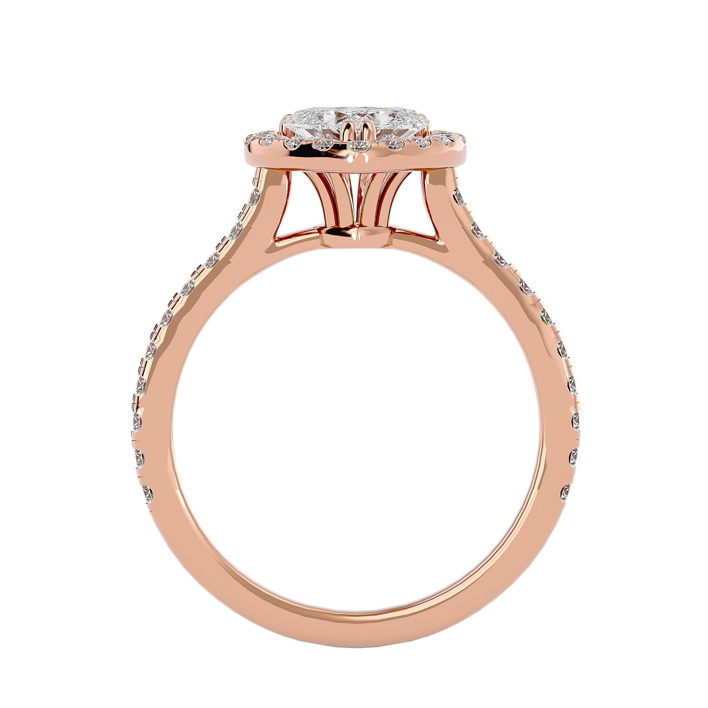 Love halo diamond engagement ring