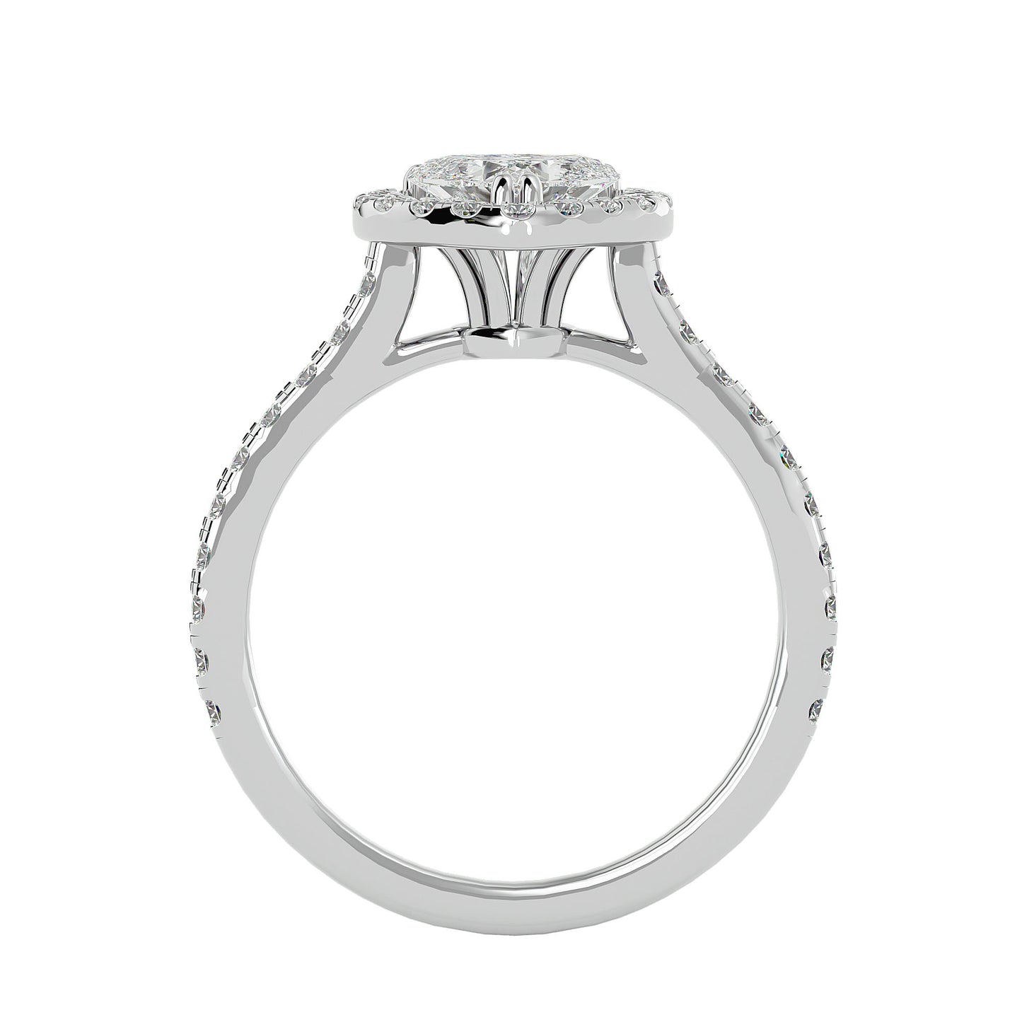 Love halo diamond engagement ring