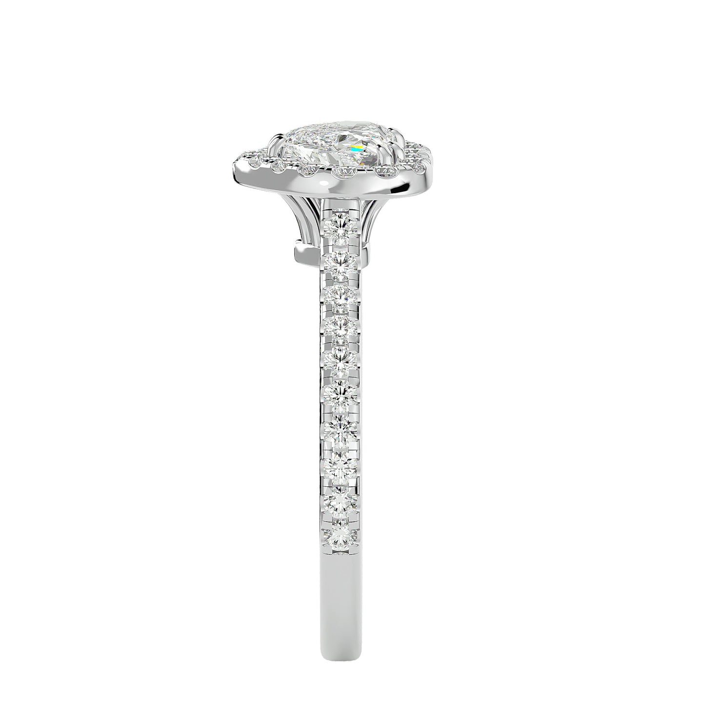 Love halo diamond engagement ring