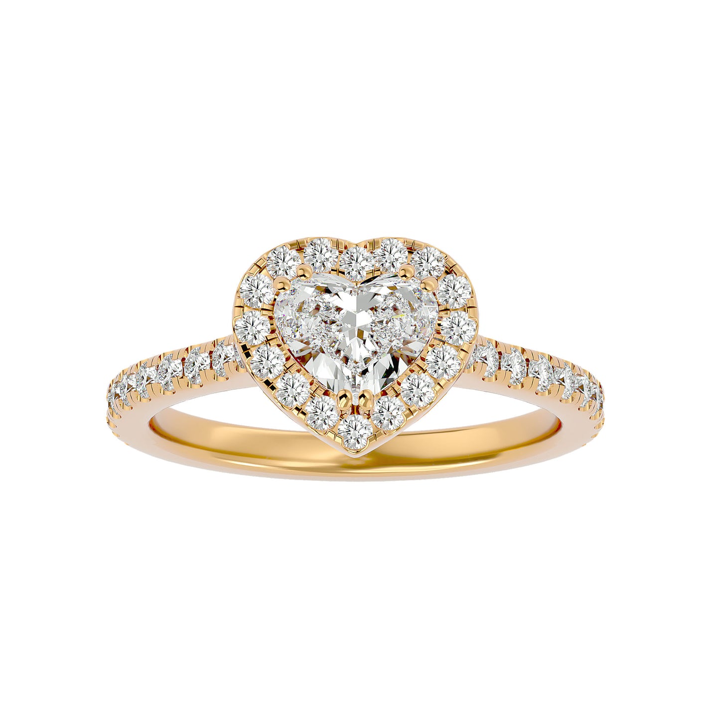 Love halo diamond engagement ring