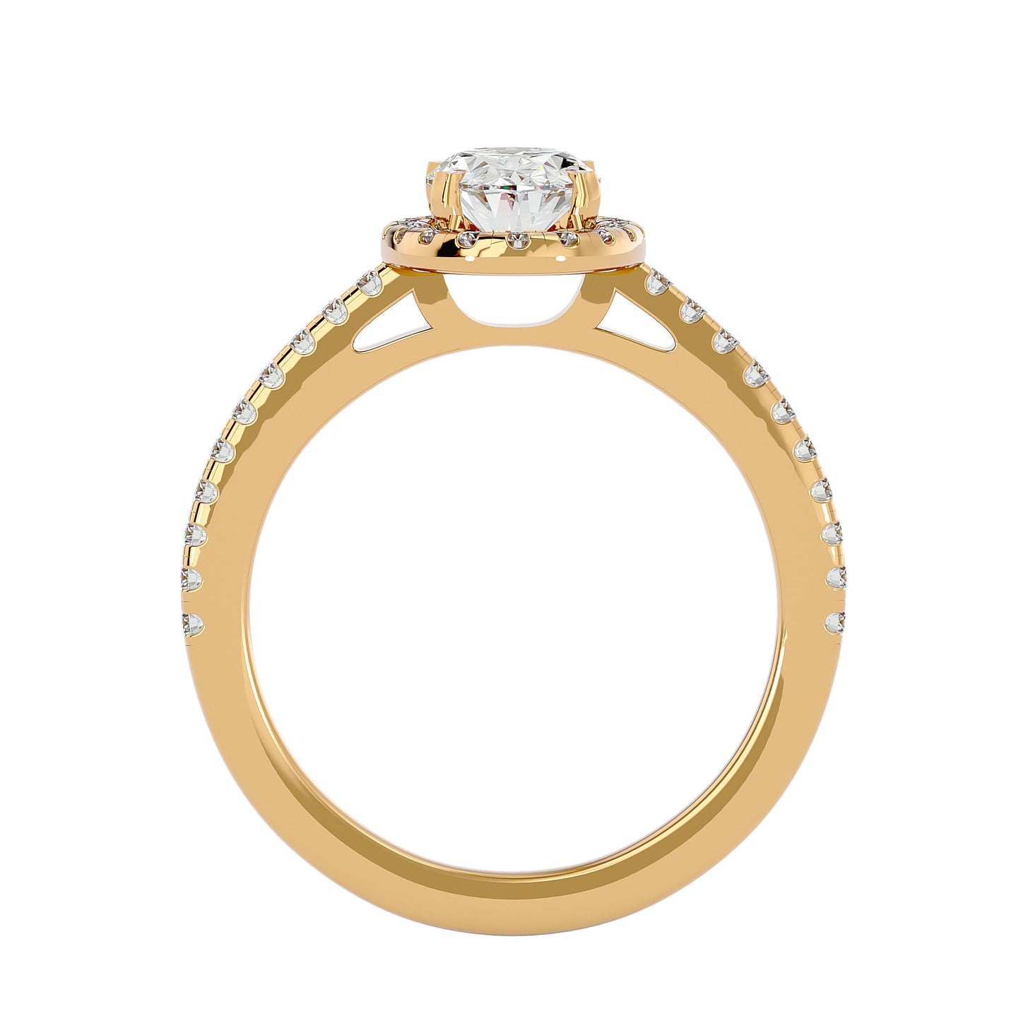 Raina halo diamond engagement ring