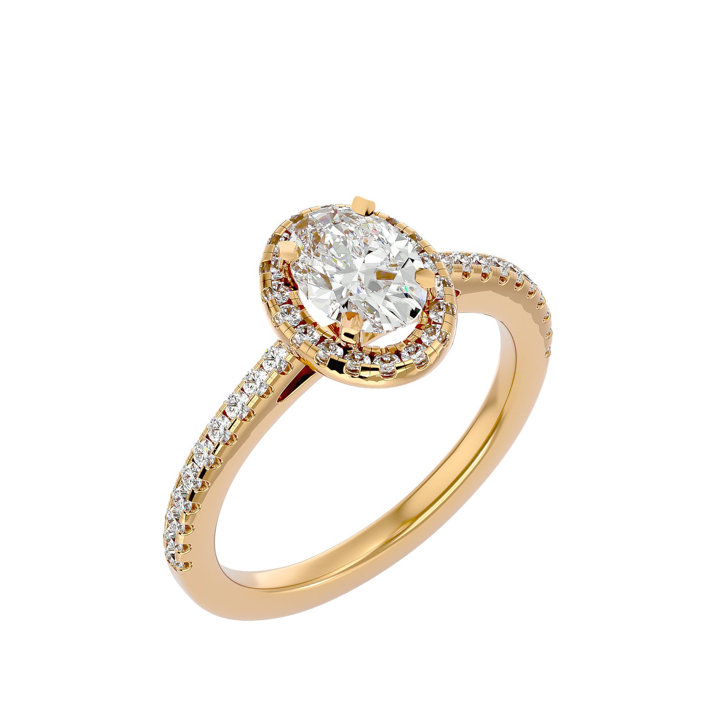 Raina halo diamond engagement ring