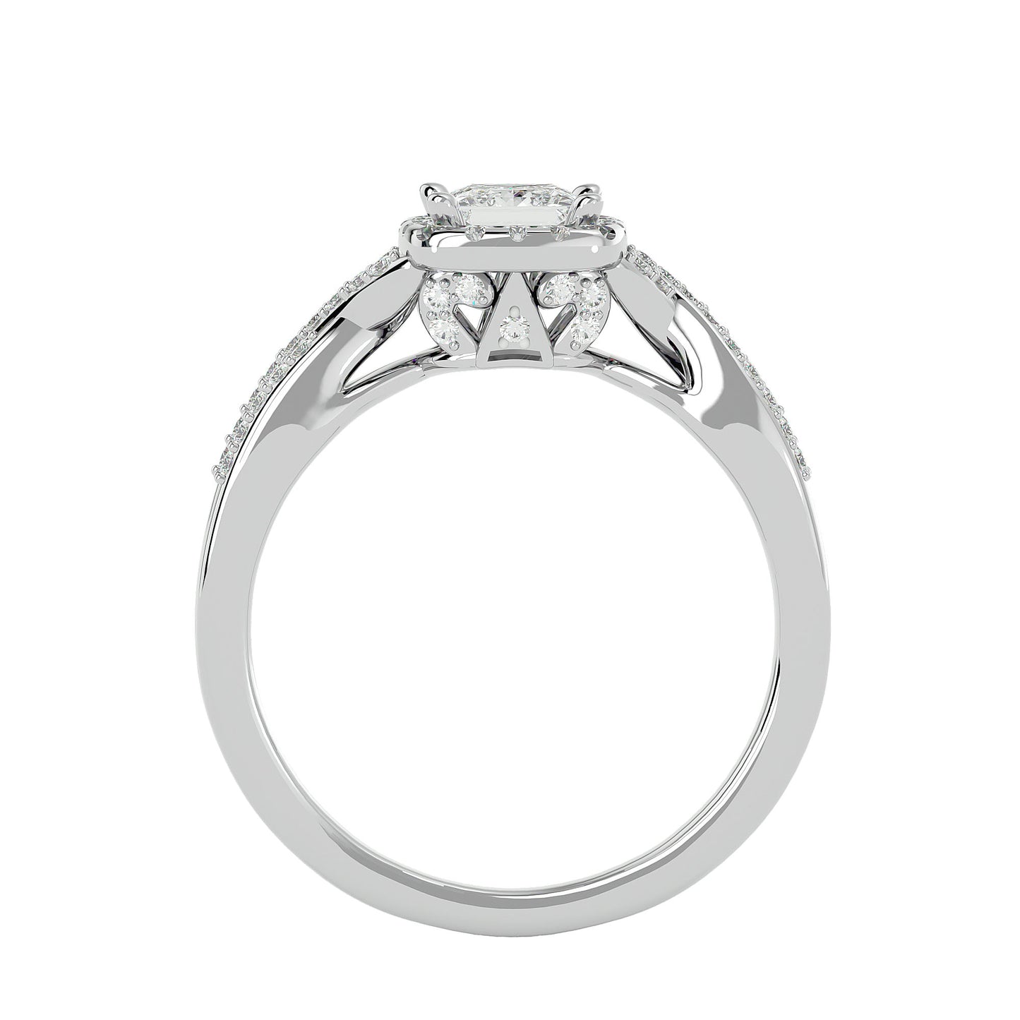 Lucia halo diamonds engagement ring